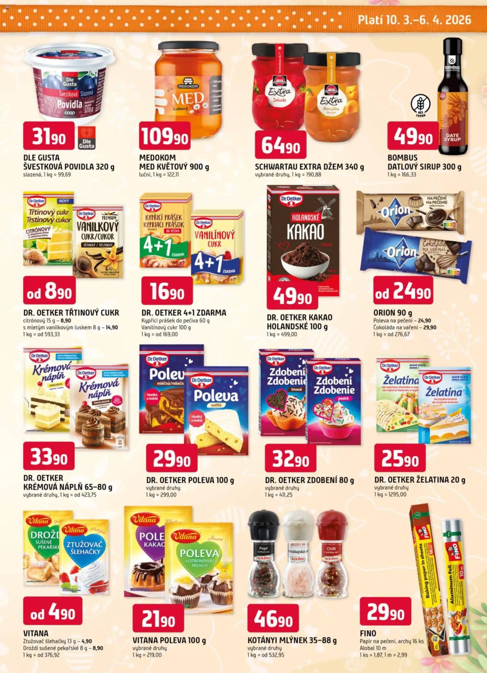 Trefa leták od 11.03.2026 | Strana: 13 | Produkty: Med, Cukr, Kakao, Čokoláda na vaření