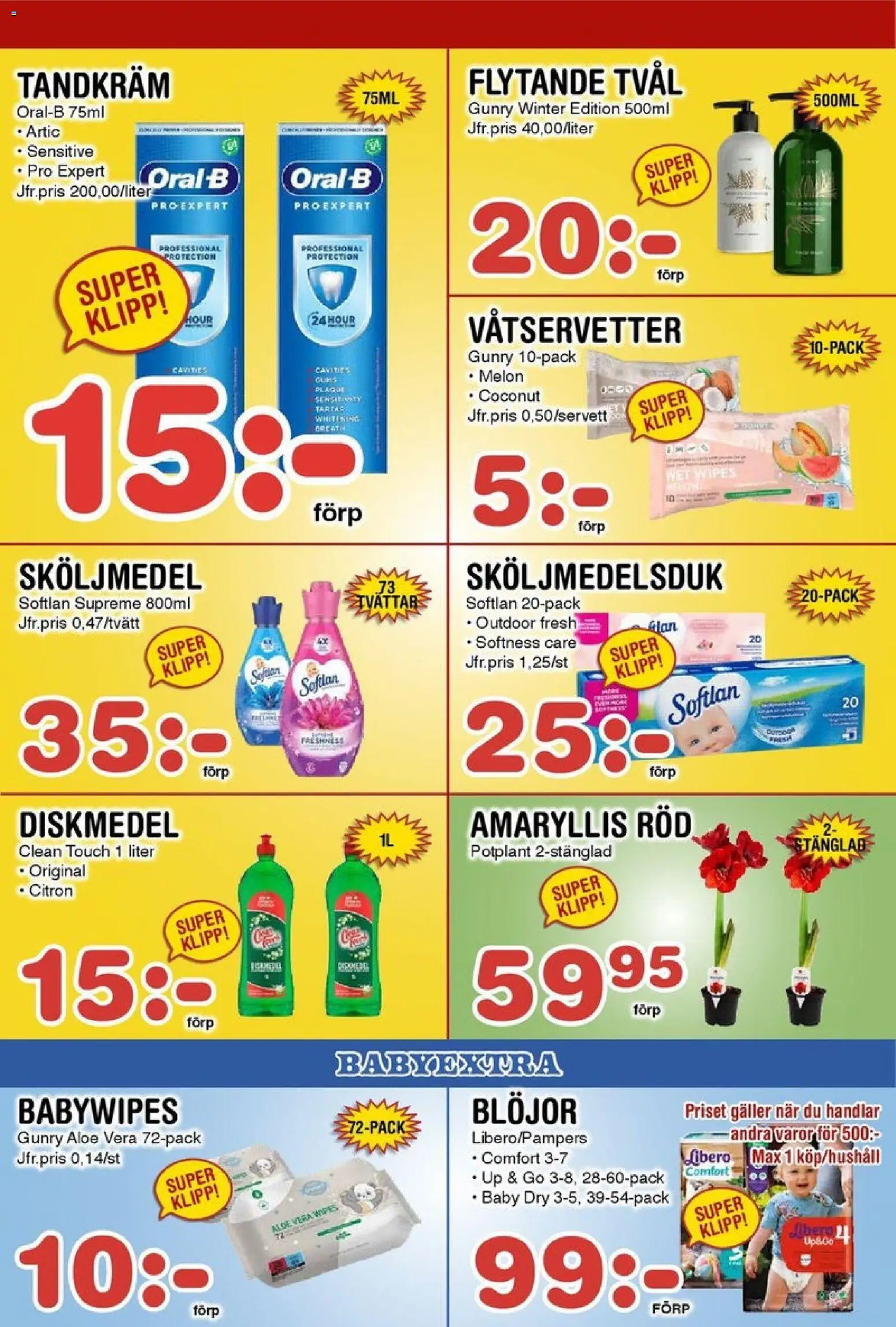 Nya Pulsen reklamblad aktuell från 10.11.2025 | Sida: 17 | Produkter: Tvål, Tandkräm, Sköljmedel, Galler