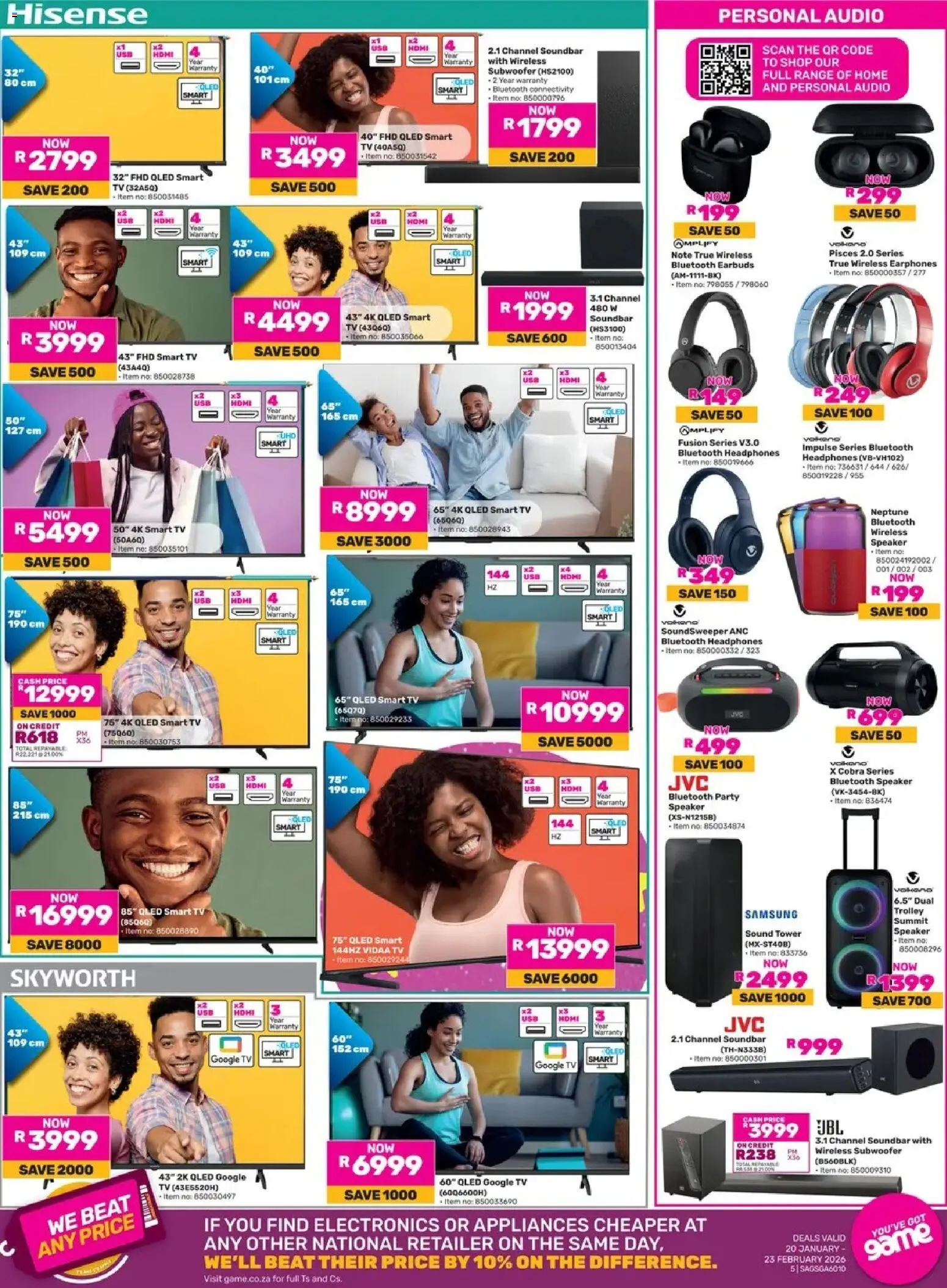 Game - Catalogue Own 2026 valid from 20.01.2026 | Page: 5 | Products: Speaker, Tv, Headphones, Audio