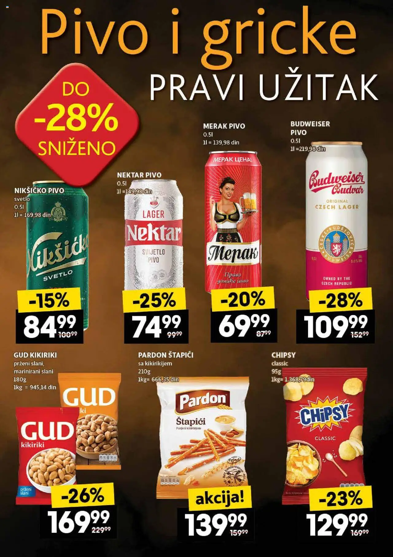 Idea katalog - važi od 07.08.2025 | Strana: 37 | Proizvode: Budweiser, Nektar, Kikiriki, Pivo