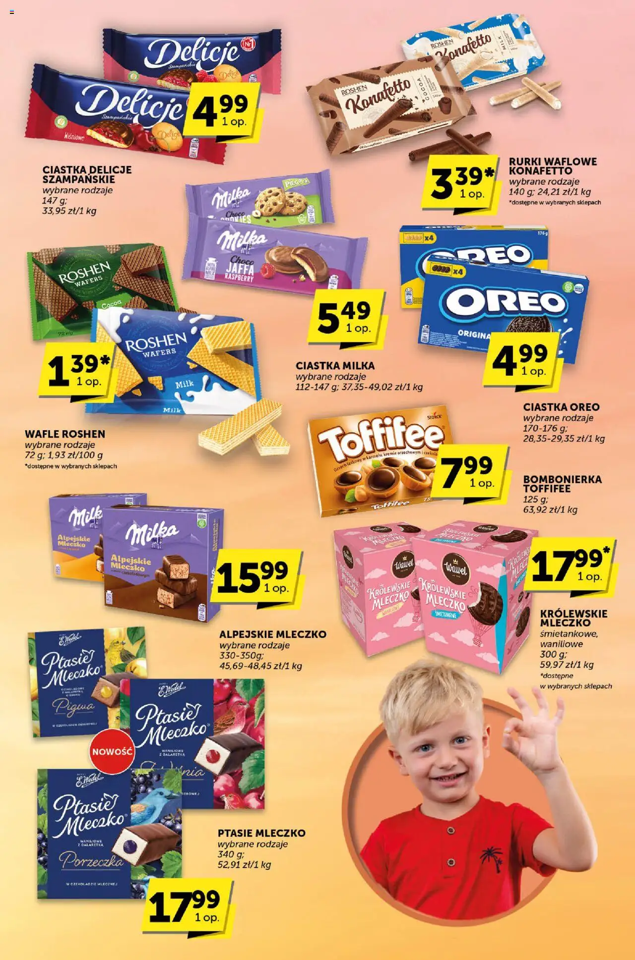 Groszek Gazetka - Katalog od 07.08.2025 | Strona: 19 | Produkty: Galaretka, Bombonierka, Ptasie mleczko, Ciastka