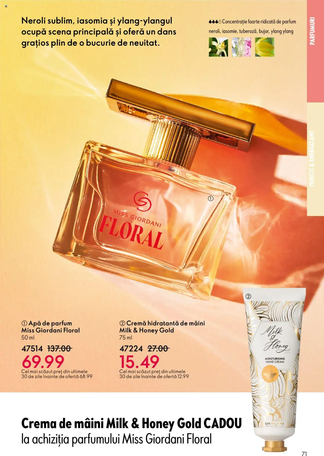 Noul catalog Oriflame – valabil de la 01.10.2025 | Pagină: 71 | Produse: Apă de parfum, Parfum, Cremă, Apă