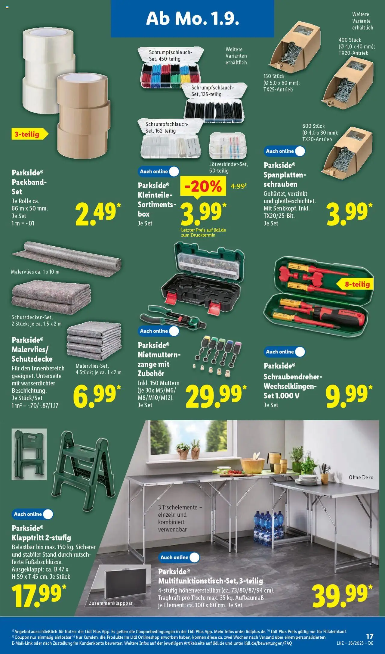 Lidl Prospekt Lüchow	 - gültig ab dem 01.09.2025 | Seite: 29 | Produkte: Tisch