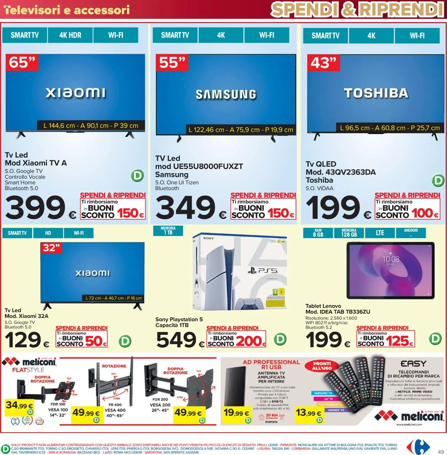 Volantino Carrefour del 16.12.2025 | Pagina: 49 | Prodotti: Xiaomi, Decoder, Playstation, USB