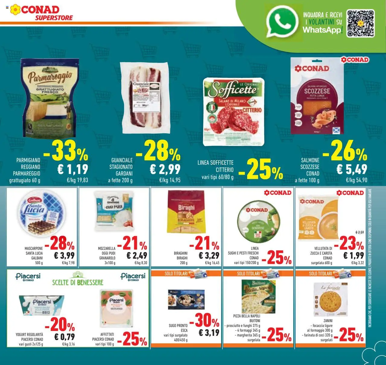 Volantino Conad del 22.10.2025 | Pagina: 17 | Prodotti: Salmone, Focaccia, Formaggio, Zucca