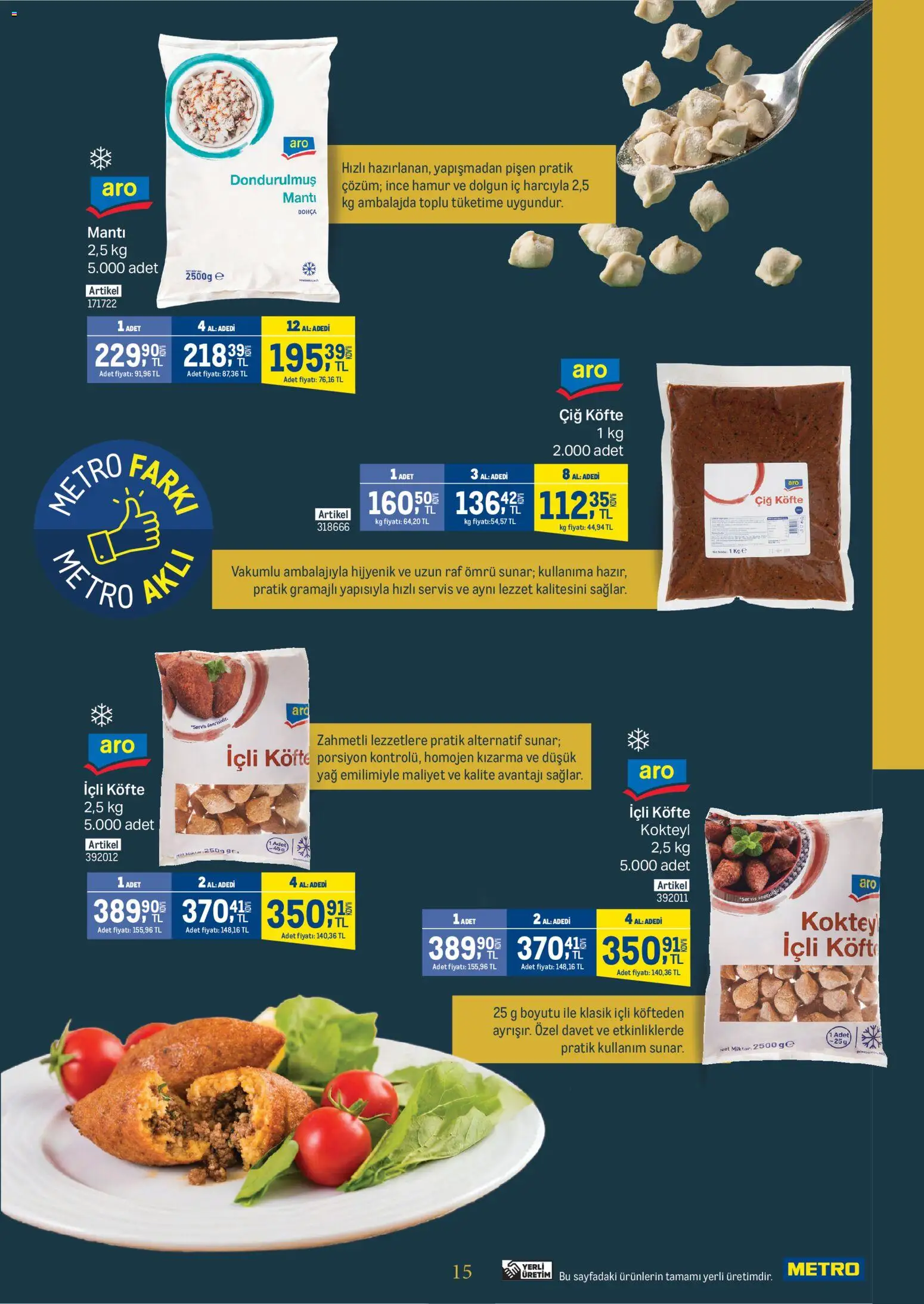 Metro - Kurum ve İşletme Mutfakları - 21.01.2026 tarihinden itibaren geçerlidir | Sayfa: 15