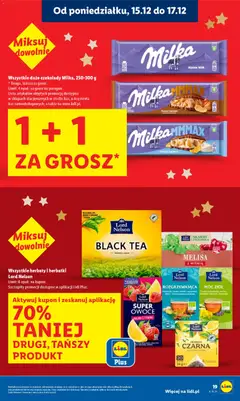 Pogląd oferty "Wszystkie duże czekolady Milka, 250-300 g, Duże czekolady Milka w różnych smakach, waga 250-300 g" - ważna od 15.12.2025 | Strona: 19
