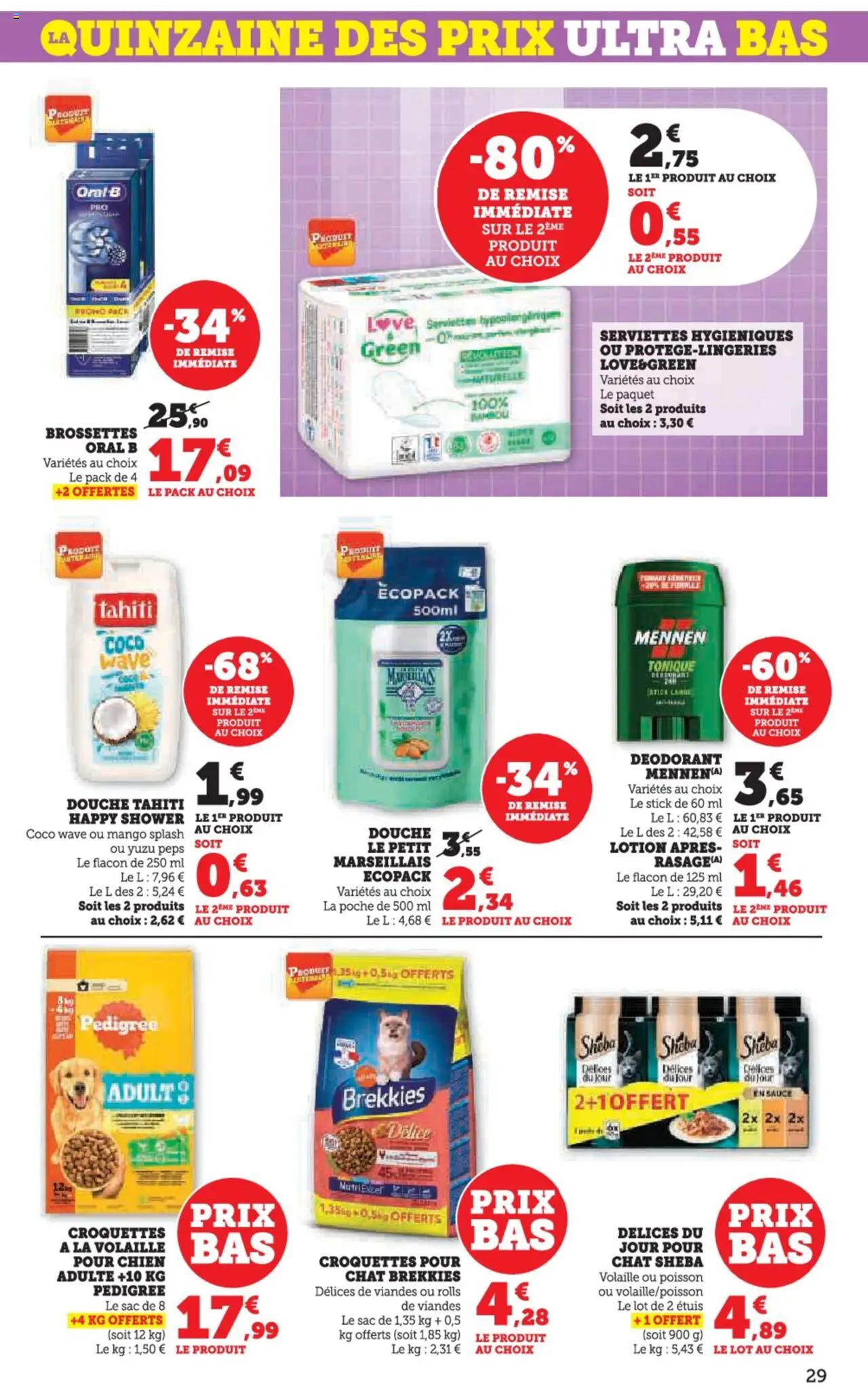  | Page: 29 | Produits: Tonique, Douche, Poisson, Croquettes pour chat