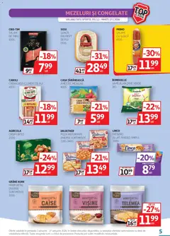 Ofertele Auchan valabile de la 01.01.2026 | Pagină: 5 | Produse: Mazăre, Aluat, Șuncă, Pizza