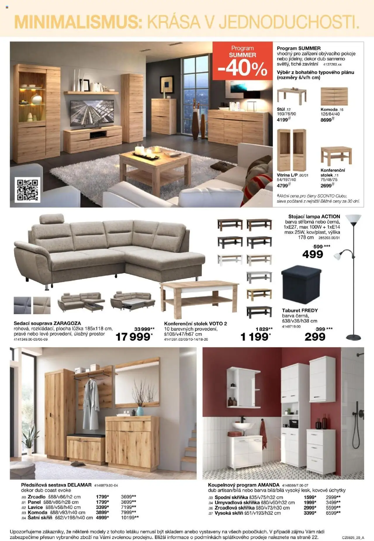 Sconto nábytek leták od 18.06.2025 | Strana: 20 | Produkty: Stojací lampa, Šatní skříň, Stolek, Skříň