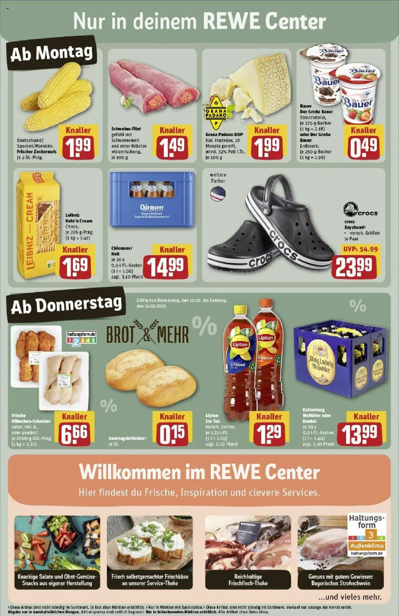 Rewe prospekt Olching Geiselbullach	 - gültig ab dem 06.07.2025 | Seite: 3 | Produkte: Hahnchenschenkel, Weißbier, Zitrone, Brot