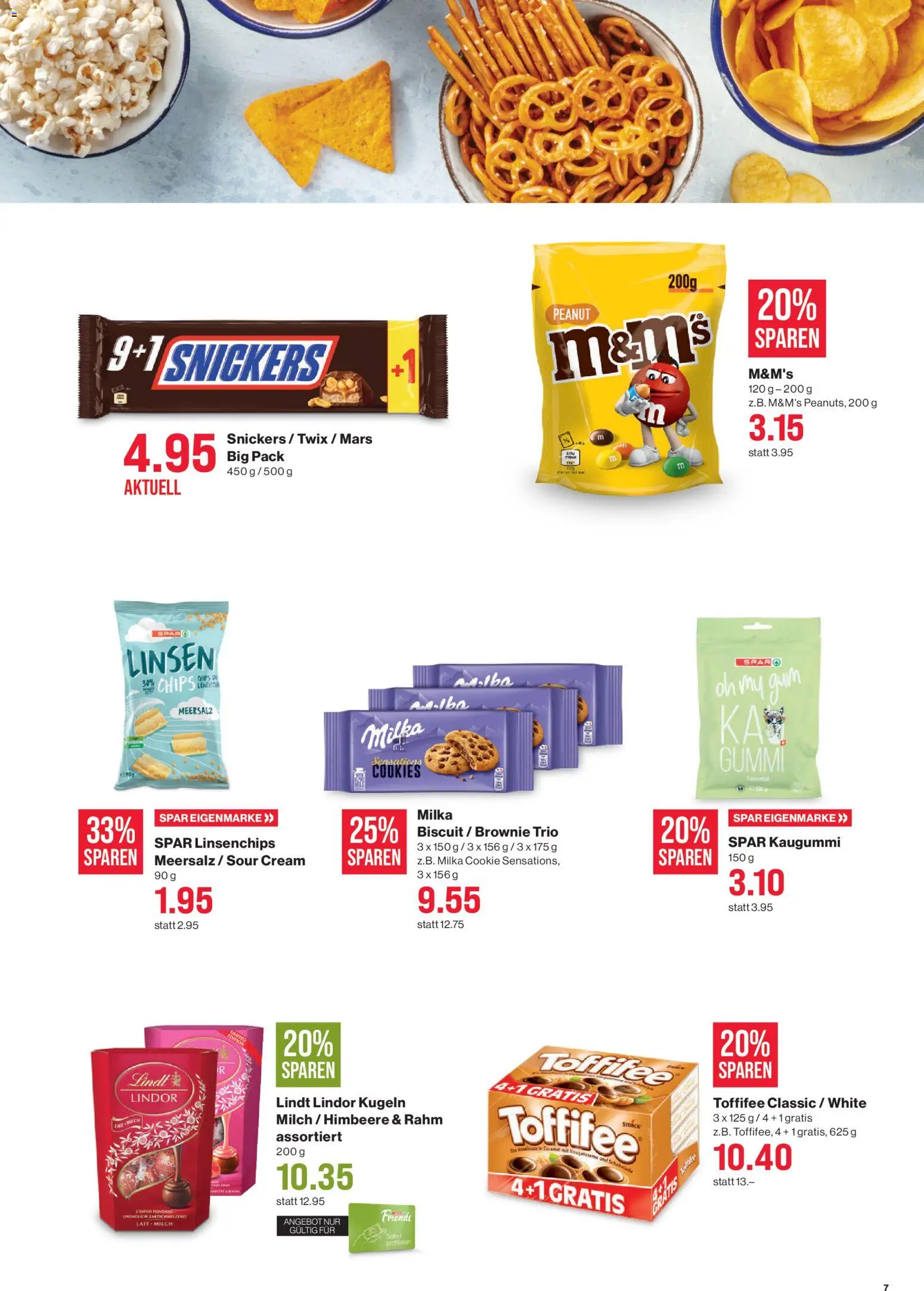 SPAR aktionen – gültig ab 09.04.2026 | Seite: 7 | Produkte: Mars, Twix, Milch, Gin