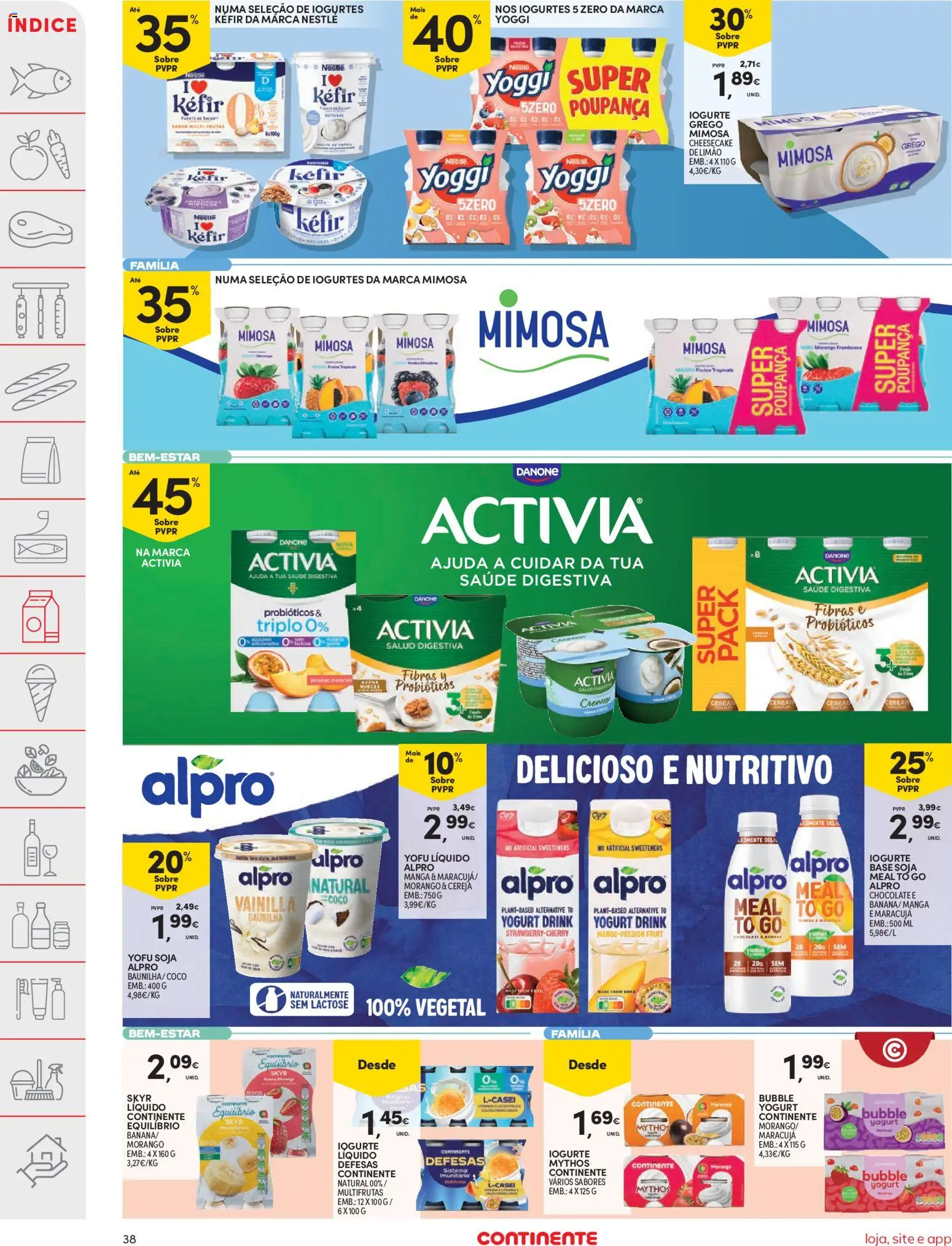 Continente folheto │ válido de 31.03.2026 | Página: 38 | Produtos: Probióticos, Iogurtes, Cereja, Iogurte