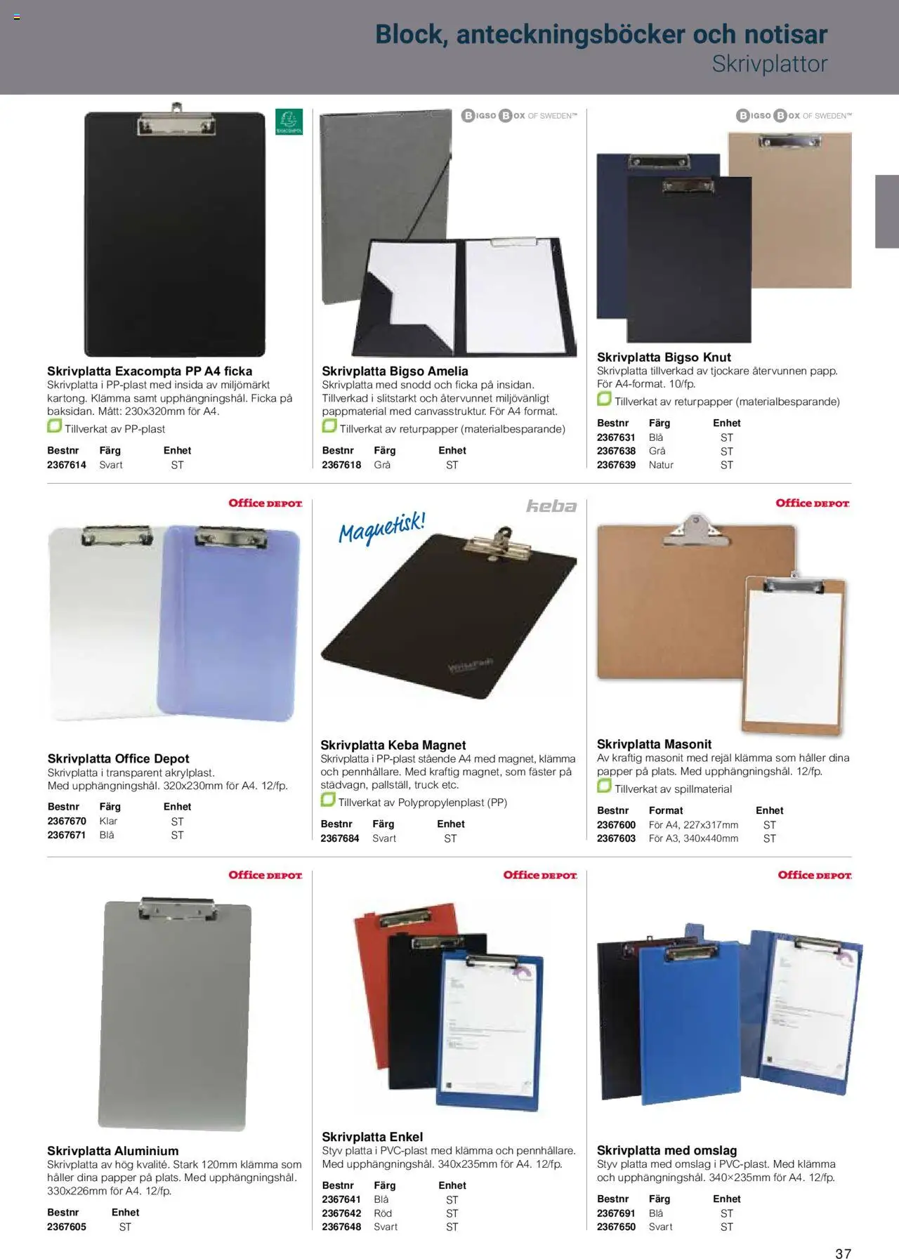 Office Depot reklamblad aktuell från 15.02.2024 | Sida: 39 | Produkter: Papper, Magnet