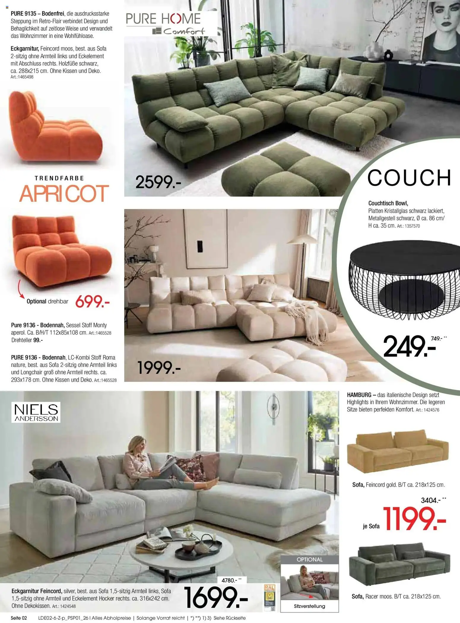 Zurbrüggen - Zurbrüggen: Ihr Einrichtungshaus der Extraklasse – gültig ab 20.02.2026 | Seite: 2 | Produkte: Kissen, Sofa, Sessel, Couchtisch