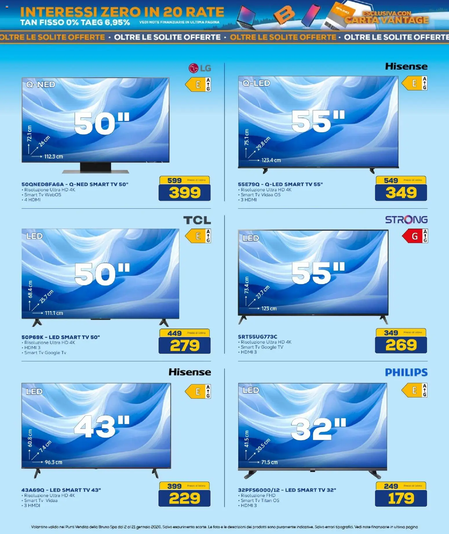 Volantino BRUNO del 02.01.2026 | Pagina: 26 | Prodotti: smart TV, TV