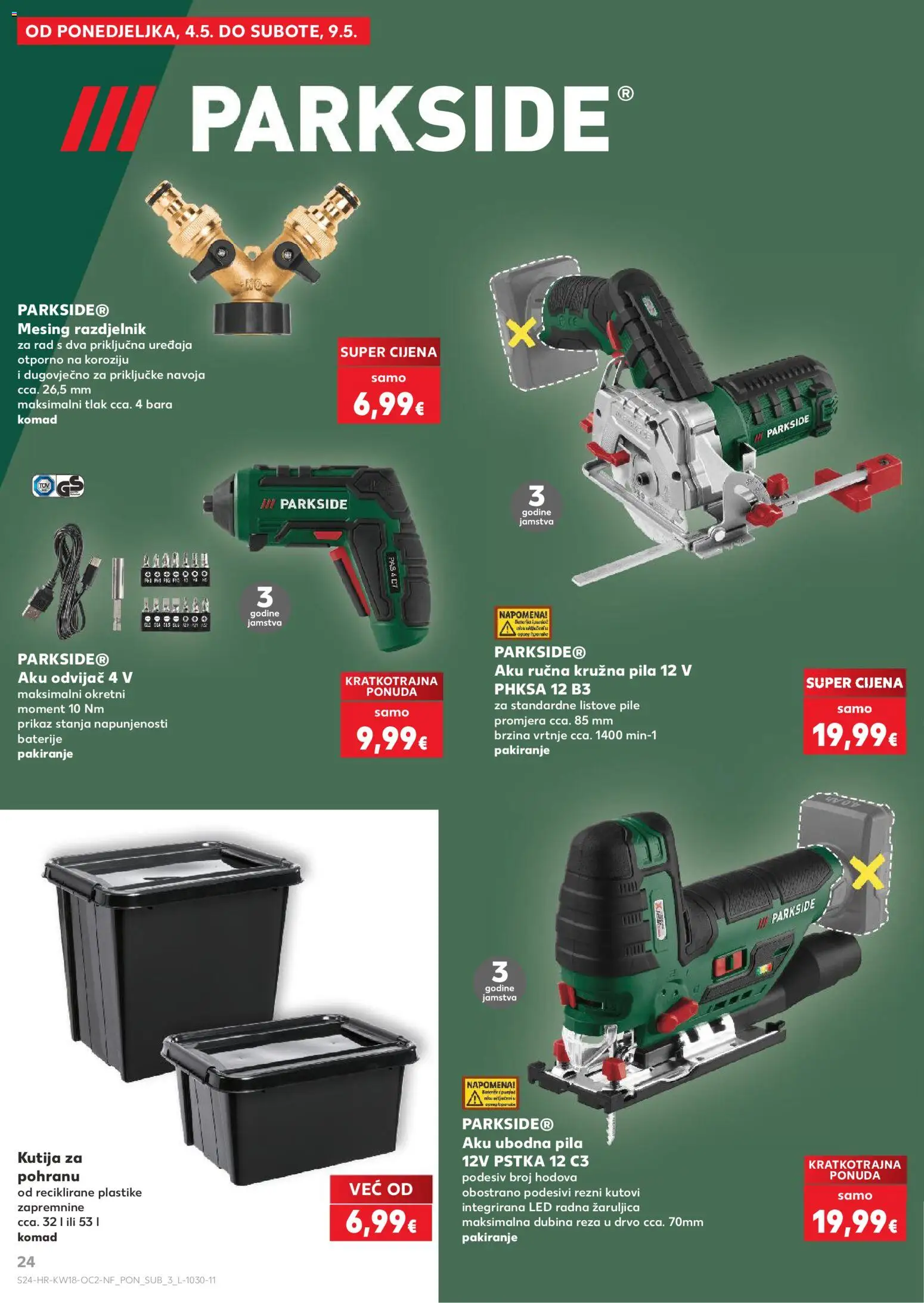 Kaufland katalog | vrijedi od 29.04.2026 | Stranica: 24 | Proizvodi: Kutija, Baterije, Pila, Odvijač