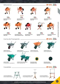 Pré-visualização Leroy Merlin Catálogo válido de 18.11.2024 | Página: 11 | Produtos: Betoneira elétrica, Cavalete
