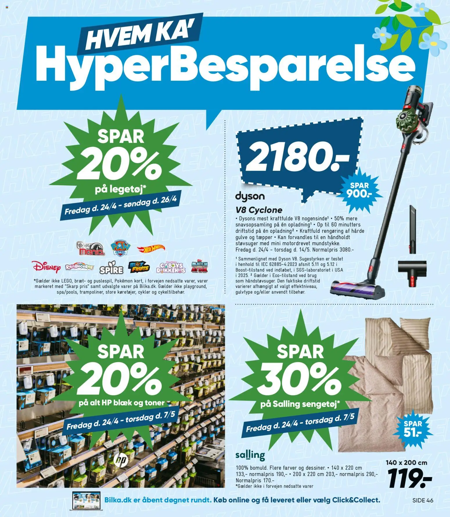 Bilka tilbudsavis – gyldig fra 24.04.2026 | Side: 3 | Produkter: Søm, Støvsuger