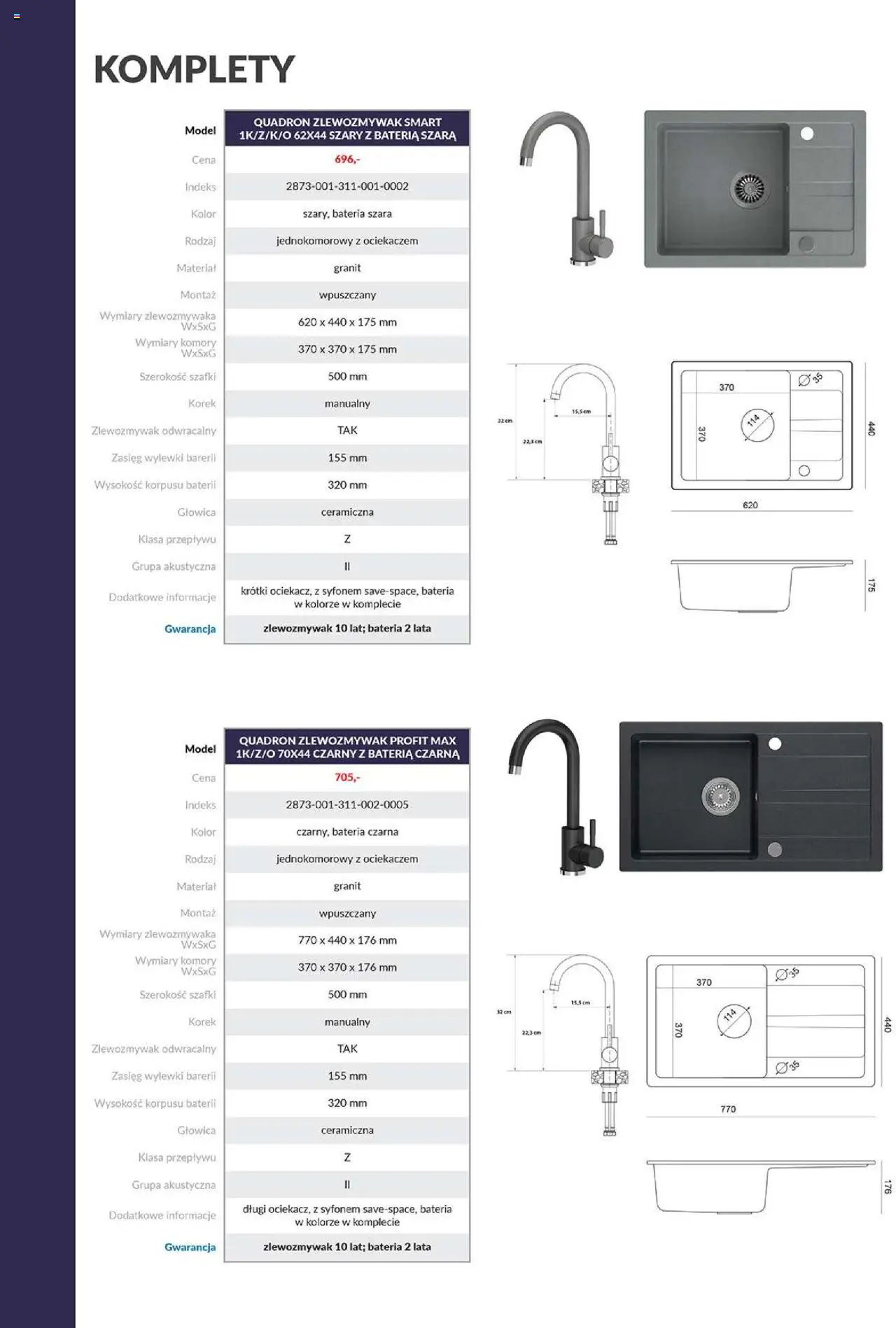 Salony Agata Gazetka - Quadron Armatura od 01.09.2025 | Strona: 8 | Produkty: Bateria