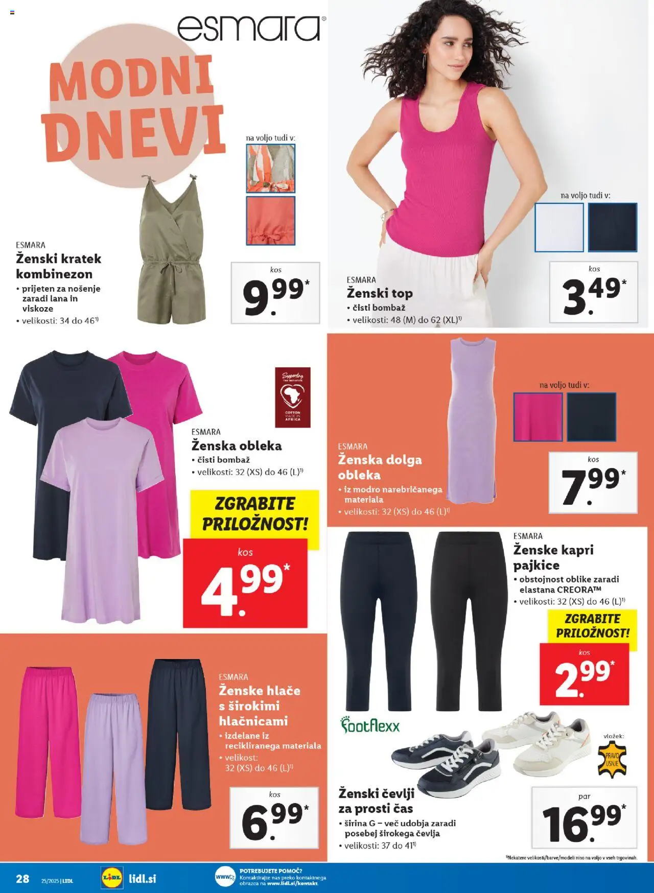 Lidl katalog │ velja od 19.06.2025 | Stran: 60 | Izdelki: Hlace, Kombinezon, Obleka, Cevlji