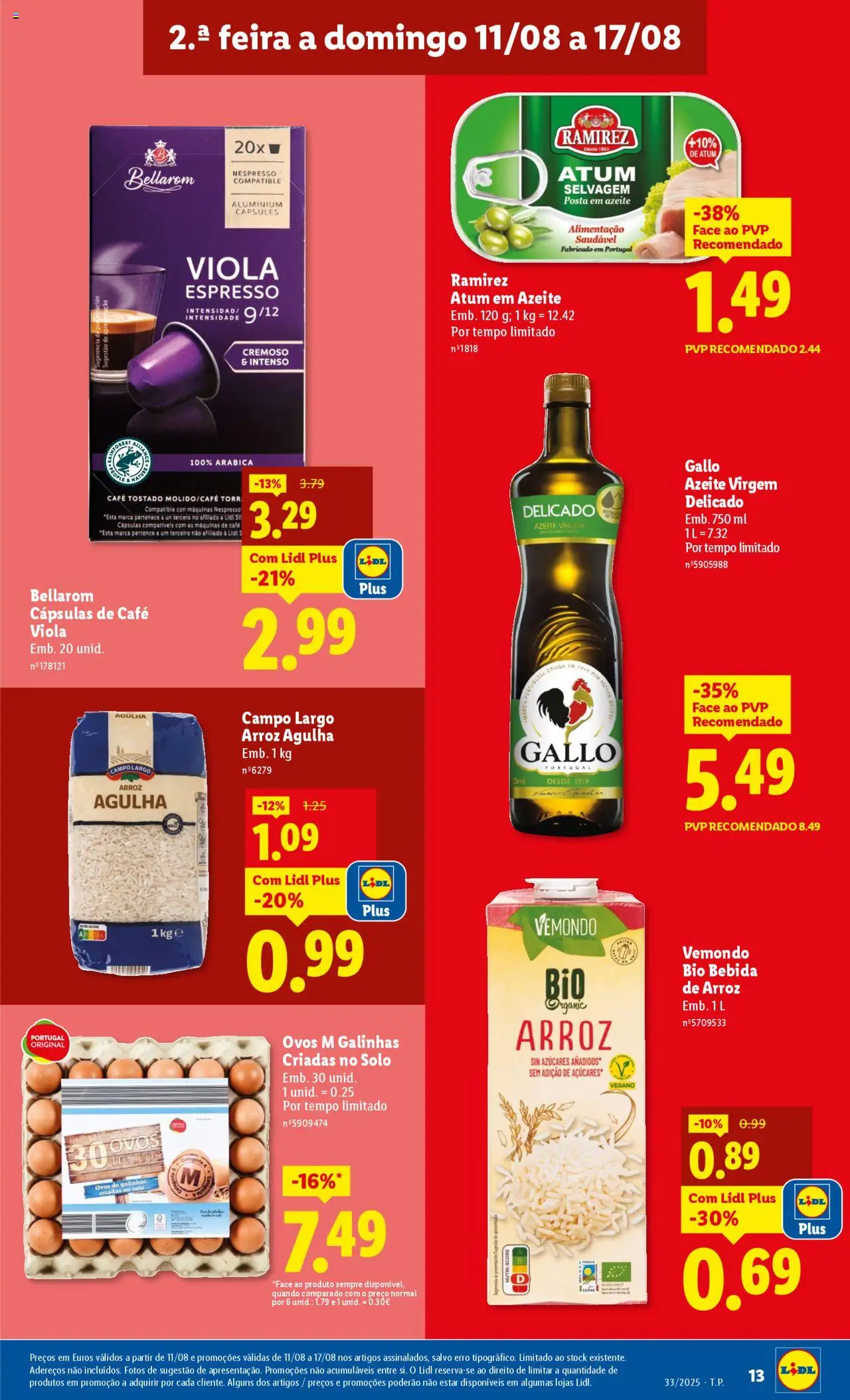 Lidl folheto │ válido de 11.08.2025 | Página: 13 | Produtos: Máquinas nespresso, Nespresso, Café, Arroz