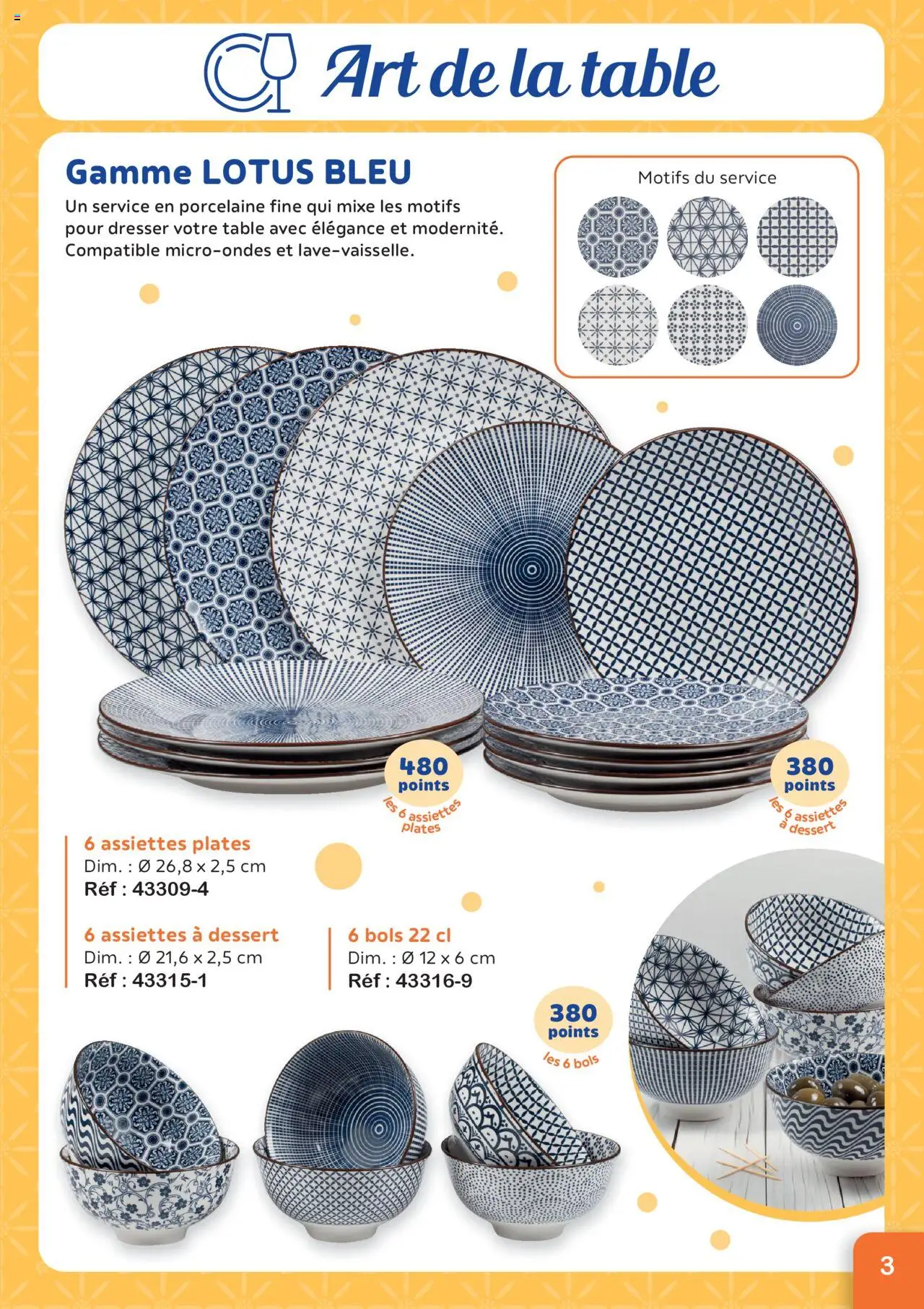 {H1} | Page: 3 | Produits: Porcelaine, Table