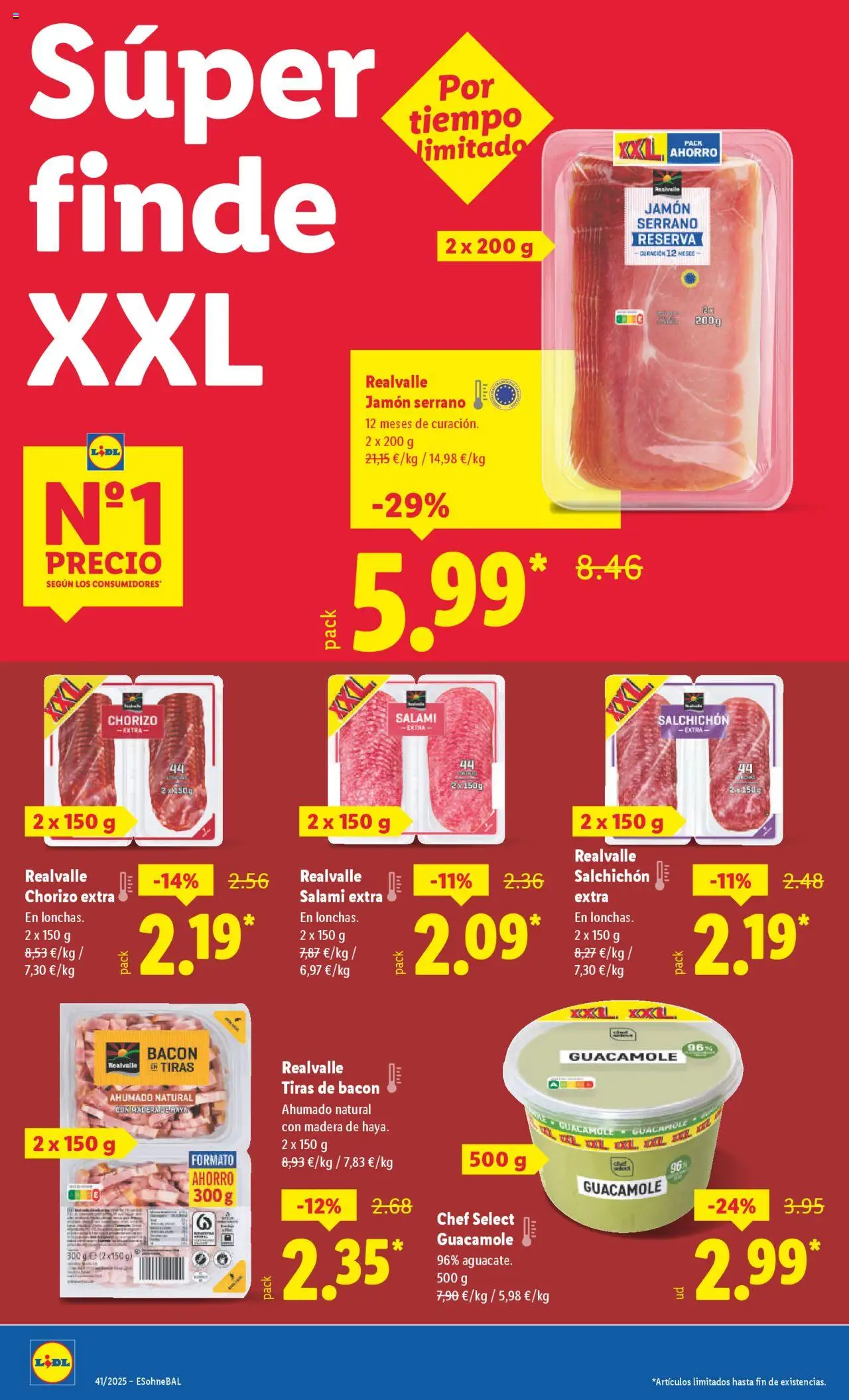 Lidl catálogo MAD │ válido desde el 06.10.2025 | Página: 24 | Productos: Jamón serrano, Jamón, Guacamole, Salami