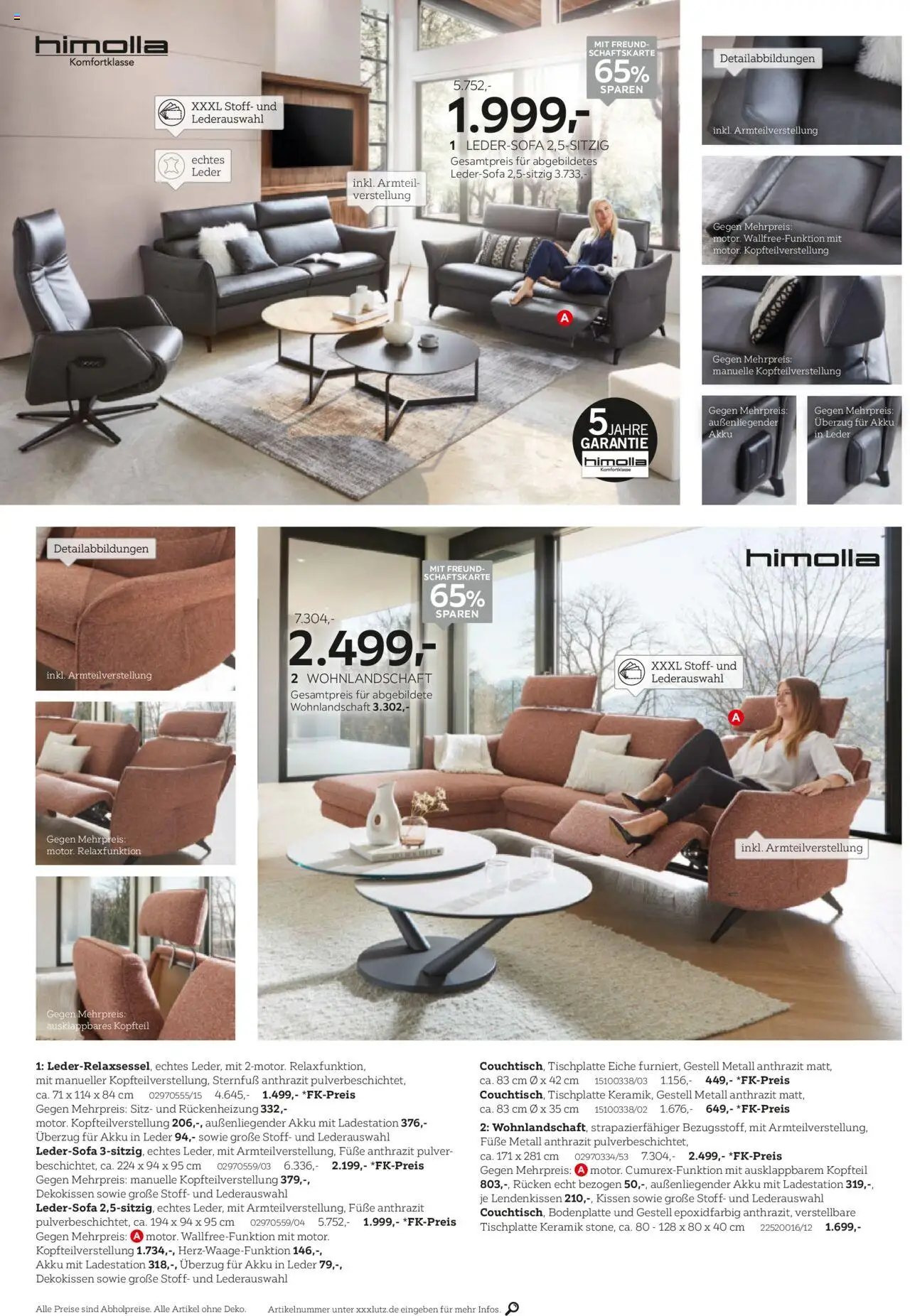 XXXL Lutz Last-Minute-Preis – gültig ab 22.09.2025 | Seite: 4 | Produkte: Wohnlandschaft, Ledersofa, Kissen