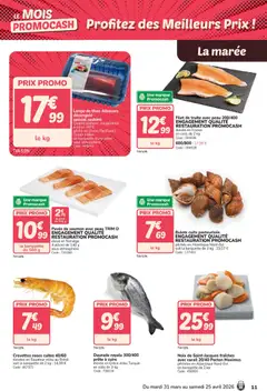 Promocash - Prévisualisation de Promocash catalogue valide à partir de 31.03.2026 | Page: 11 | Produits: Pêche, Crevettes, Thon, Noix