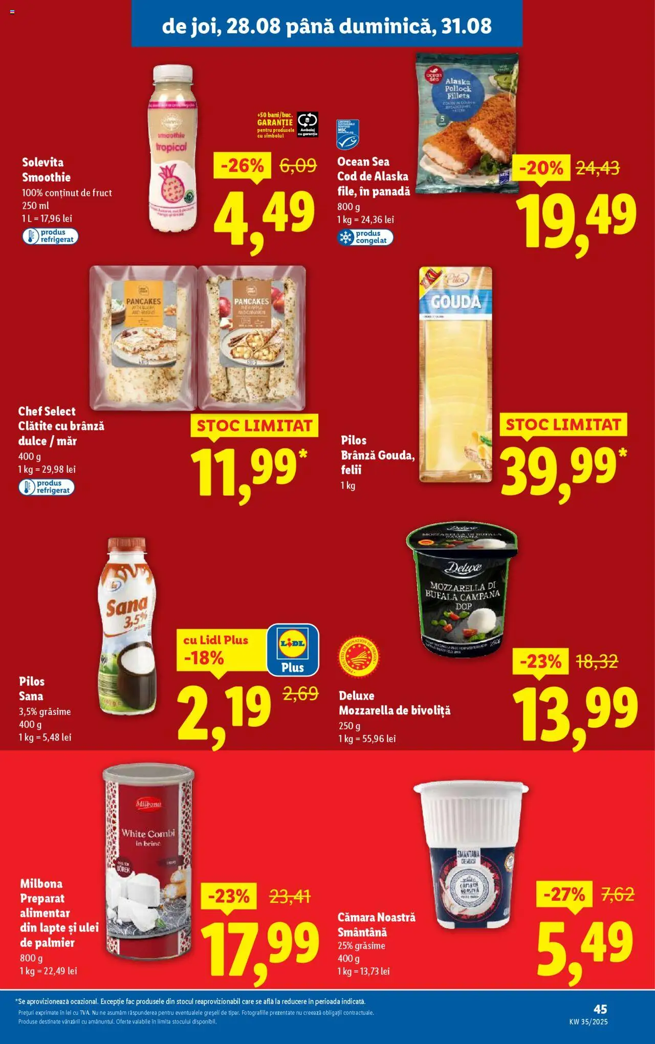 Catalog Lidl – valabil de la 25.08.2025 | Pagină: 59 | Produse: Clătite, Ulei, Smoothie, Gouda