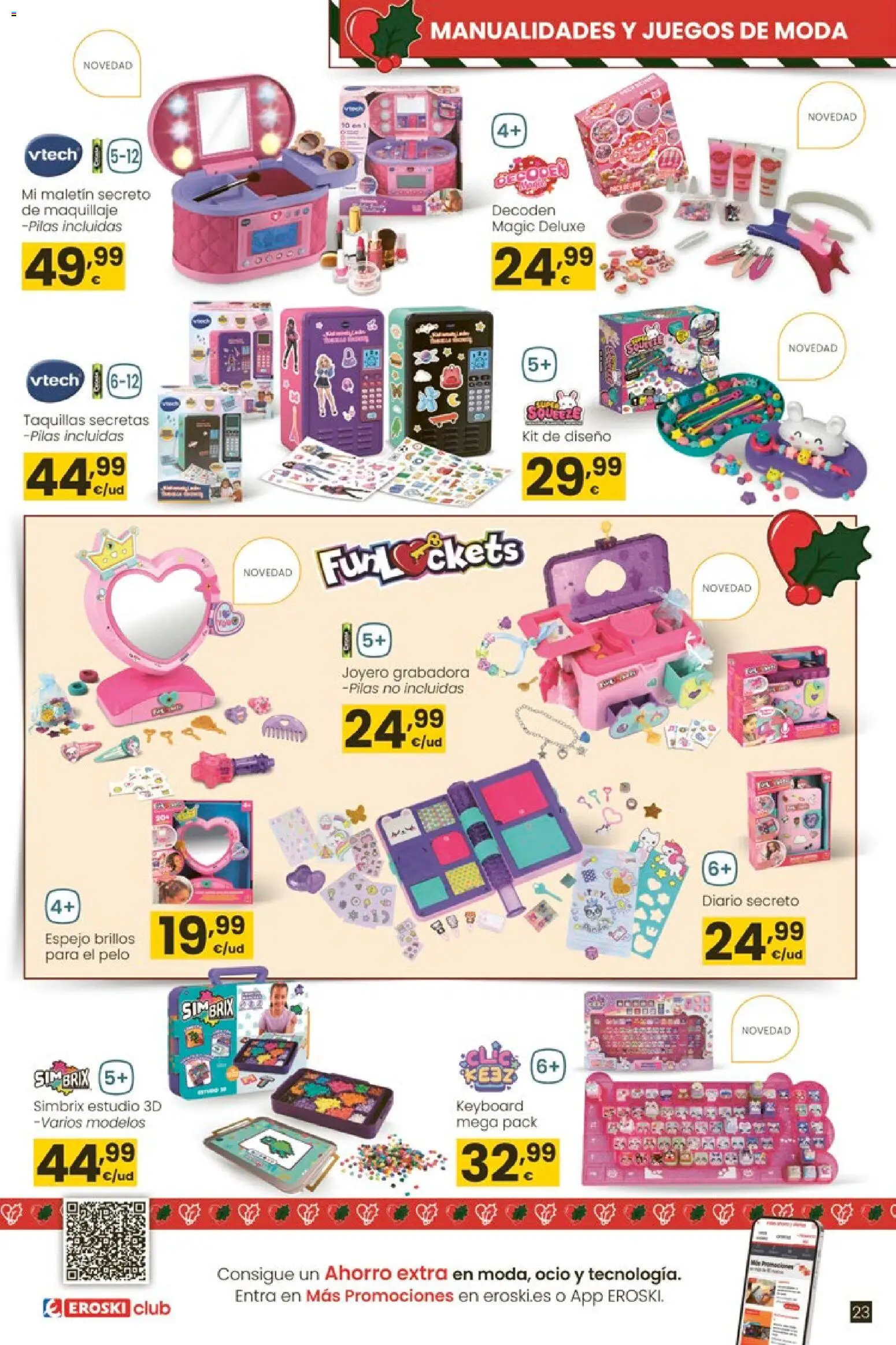 Eroski - Juguetes │ válido desde el 06.11.2025 | Página: 23 | Productos: Maquillaje, Té, Espejo