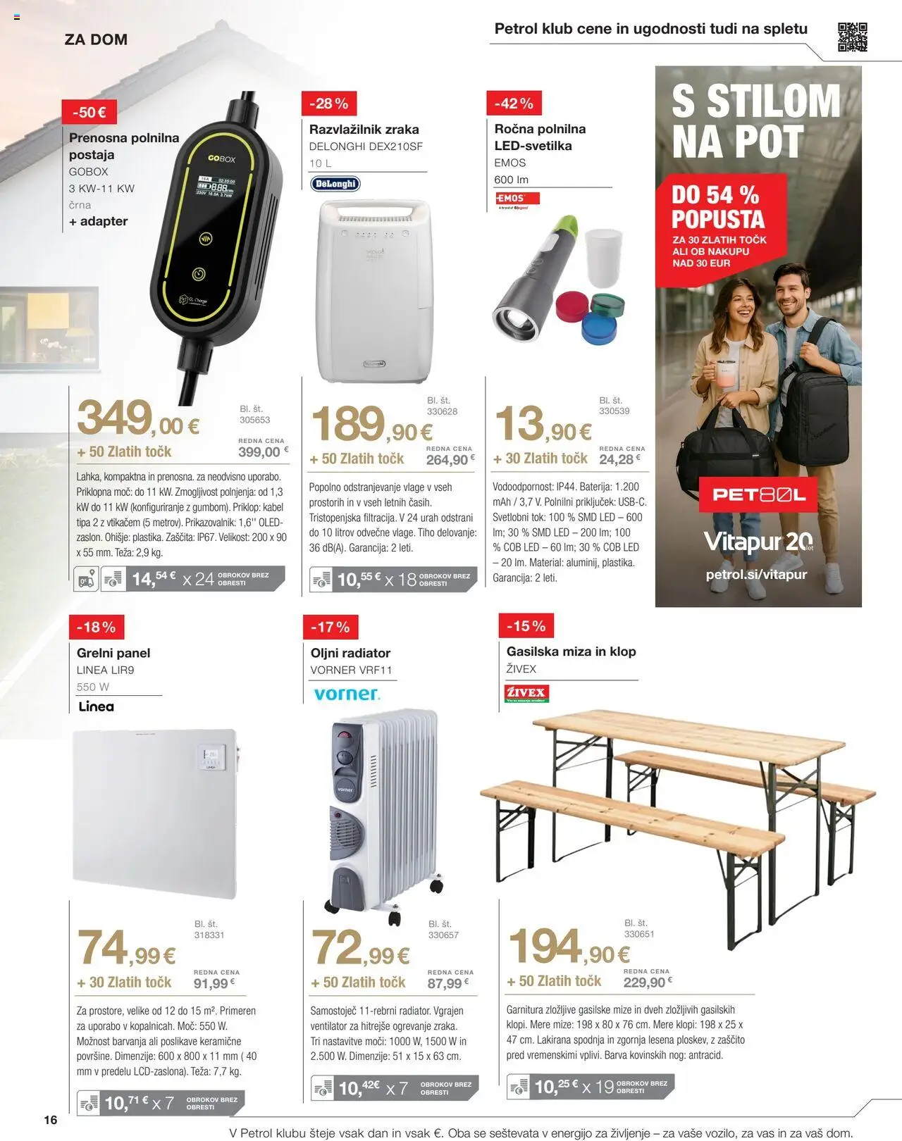 Novi Petrol katalog ponudbe – veljaven od 01.09.2025 | Stran: 16 | Izdelki: Kabel, Teza, Miza, Barva