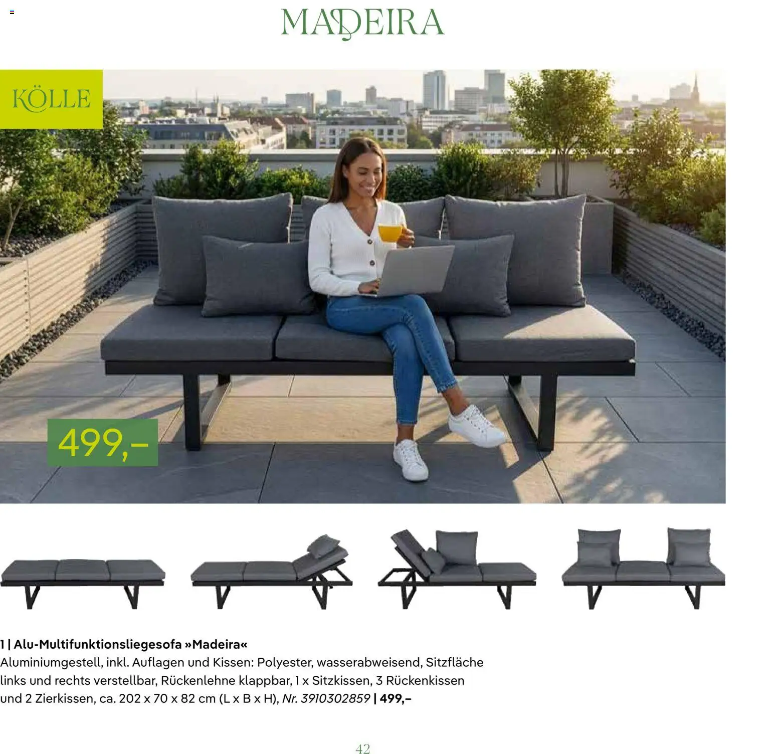 Pflanzen-Kölle GARTENMÖBEL 2026 – gültig ab 07.03.2026 | Seite: 42 | Produkte: Kissen