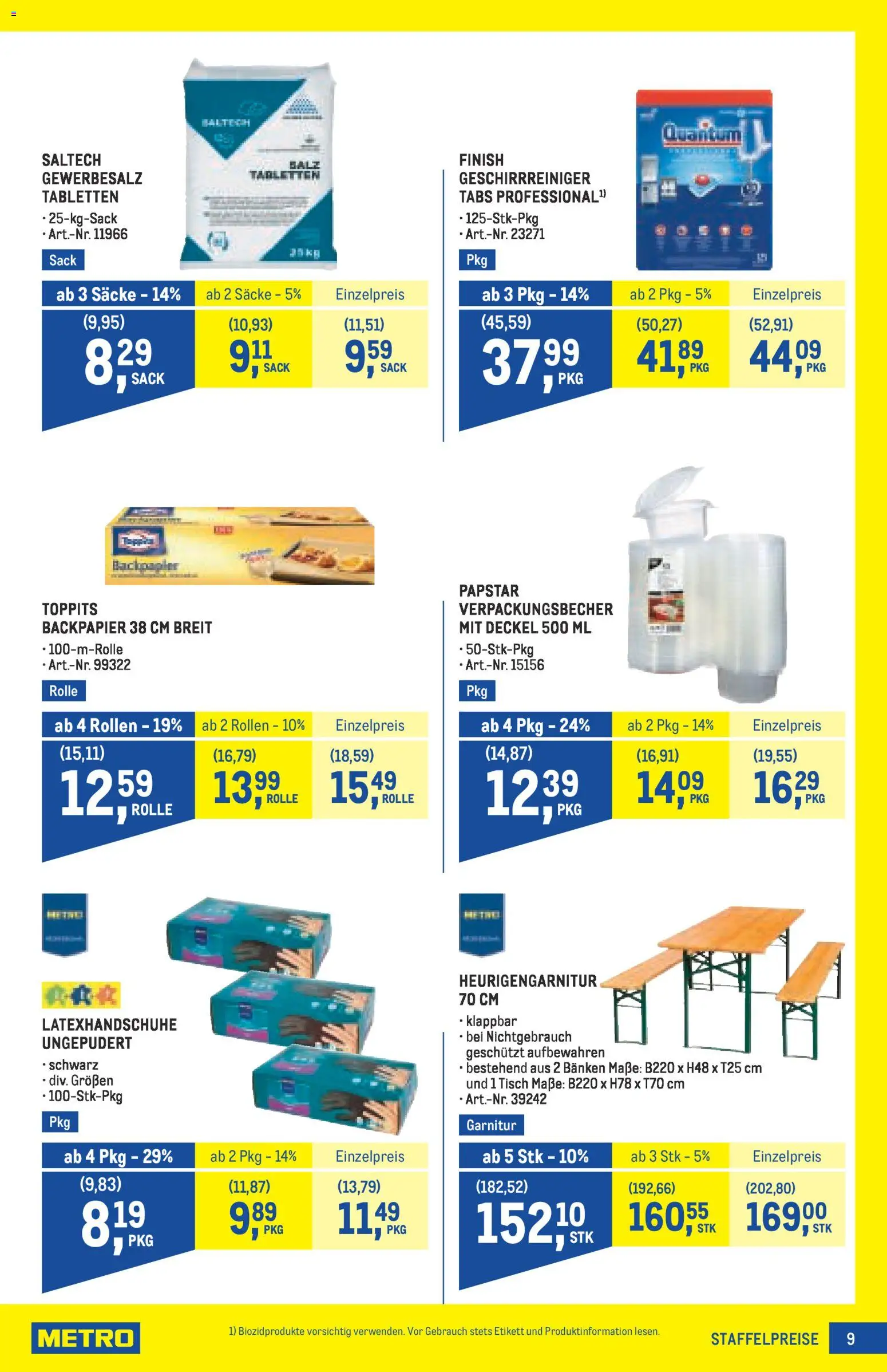 Metro Profi gültig ab 05.03.2026 | Seite: 9 | Produkte: Tisch