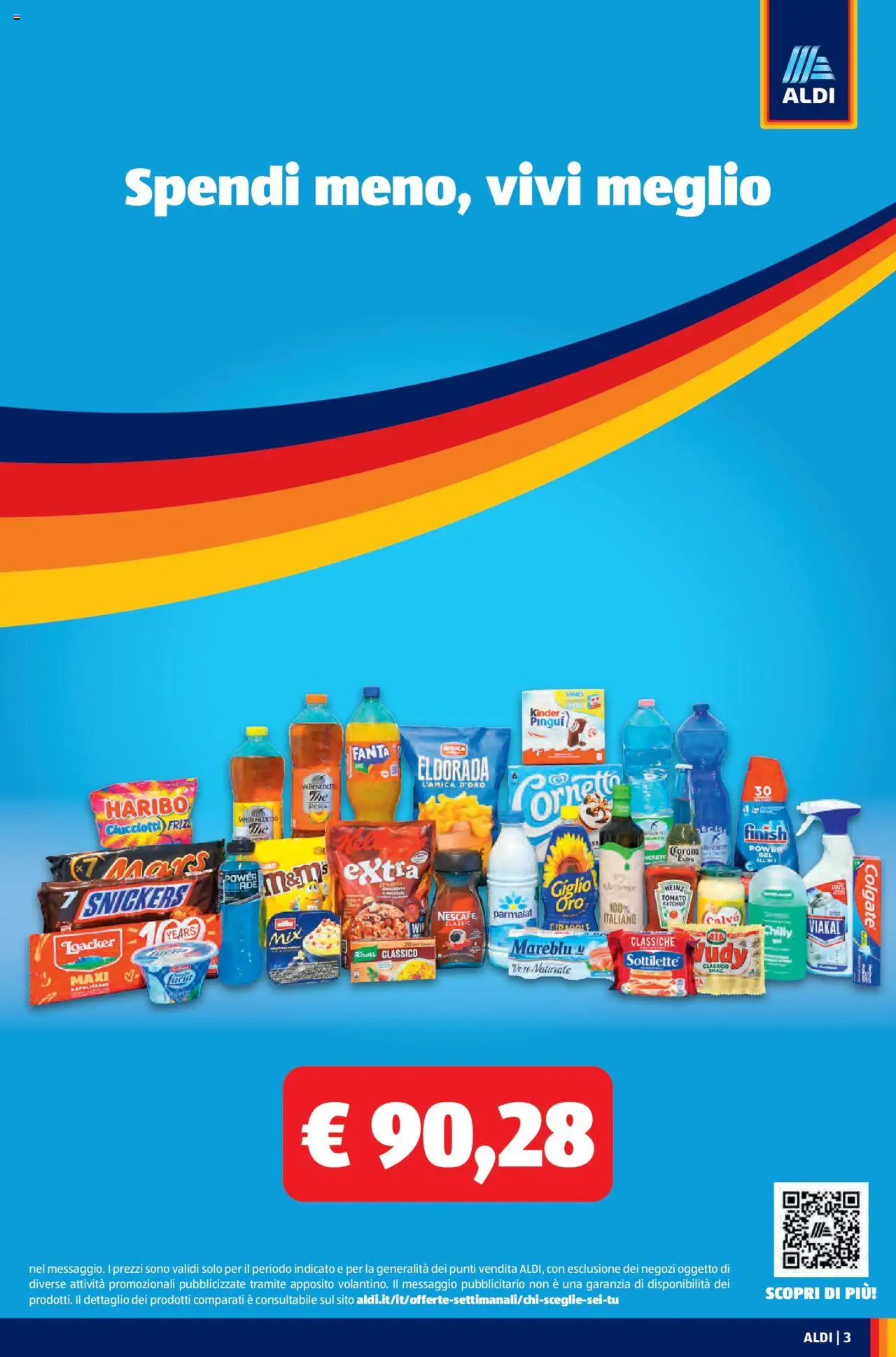 Volantino Aldi del 01.09.2025 | Pagina: 3 | Prodotti: Cornetto, Pesca, The, Fanta