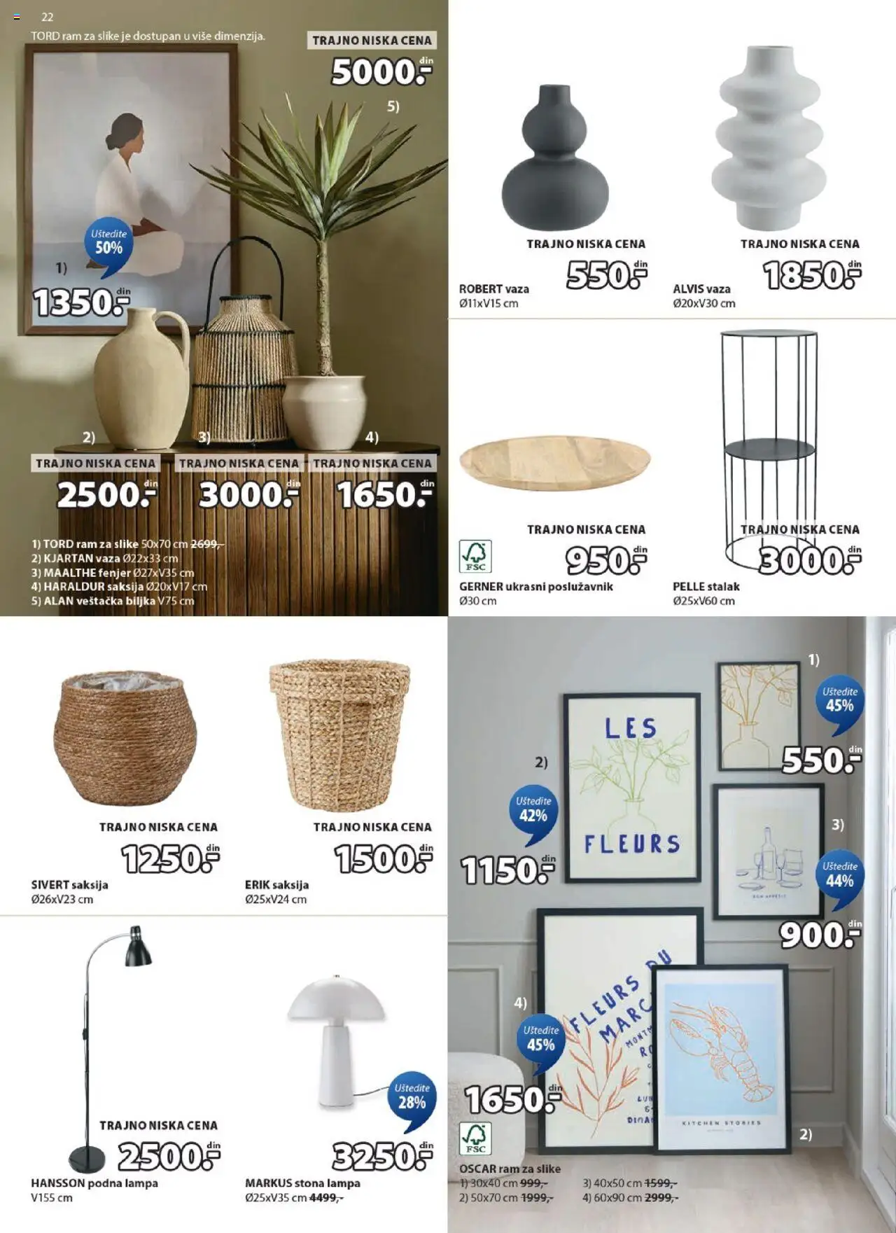 Jysk katalog - važi od 10.09.2025 | Strana: 22 | Proizvode: Saksija, Lampa, Podna lampa, Ram za slike
