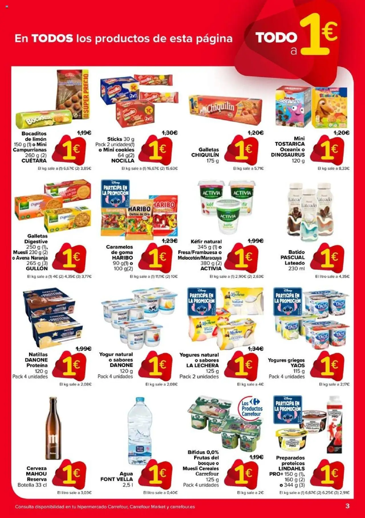 Carrefour folleto │ válido desde el 11.09.2025 | Página: 3 | Productos: Yogur, Cerveza, Cereales, Galletas
