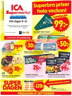 ICA Supermarket - Stockholm Globen - Förhandsvisning av reklamblad från butik ICA Supermarket aktuell från 15.09.2025