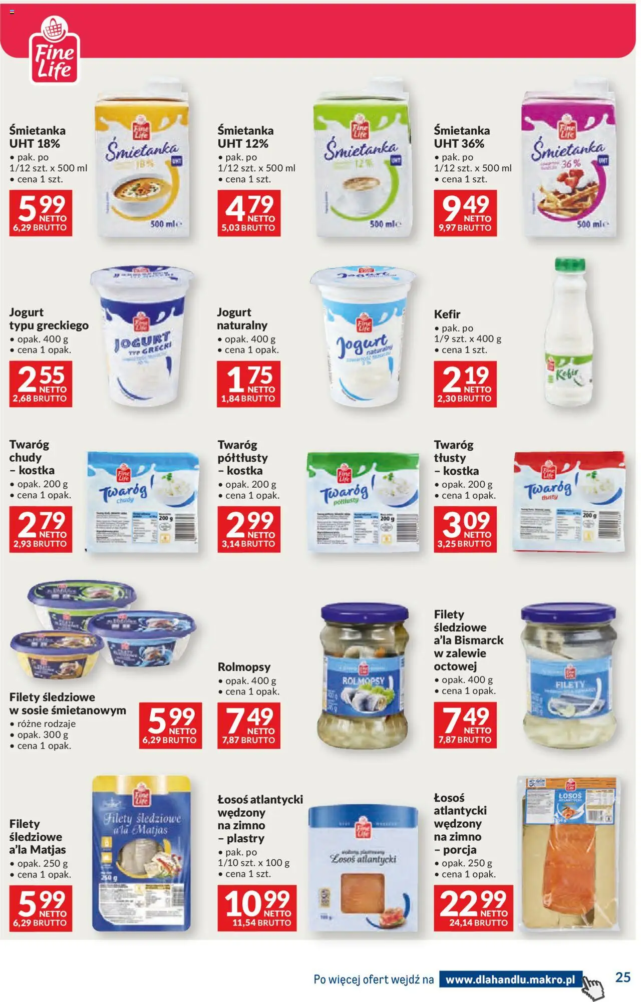 Makro Gazetka - Dystrybucja do sklepów od 16.09.2025 | Strona: 25 | Produkty: Twaróg chudy, Łosoś atlantycki, Łosoś, Jogurt