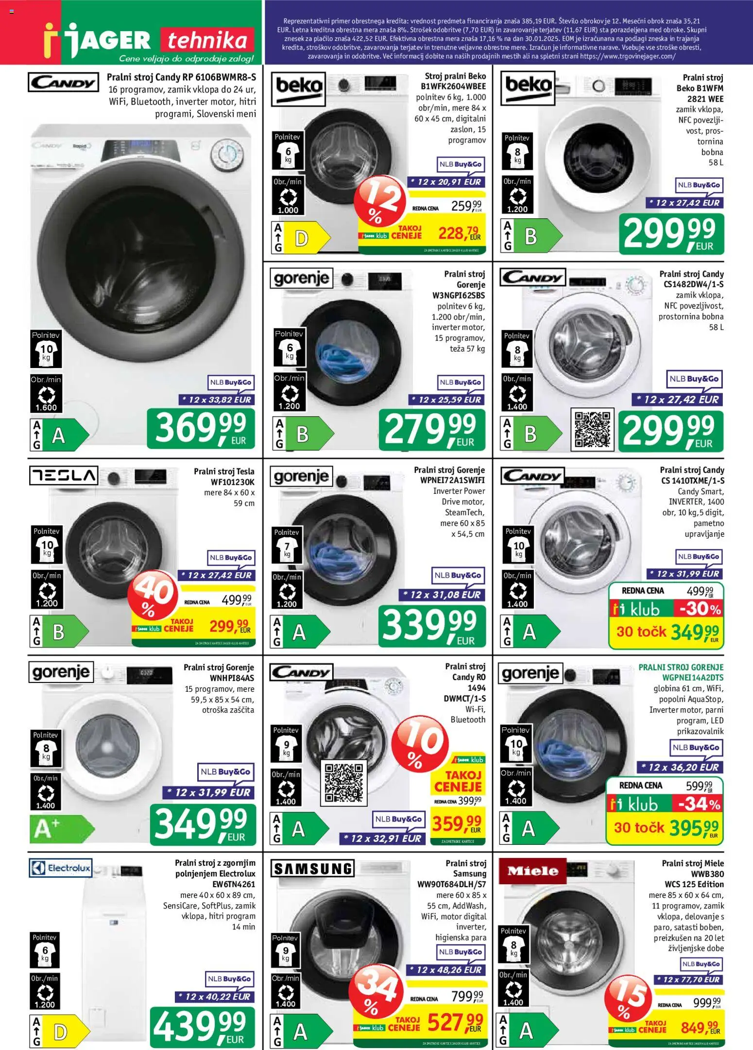 Novi Jager katalog ponudbe – veljaven od 11.02.2026 | Stran: 9 | Izdelki: Pralni stroj, Teza