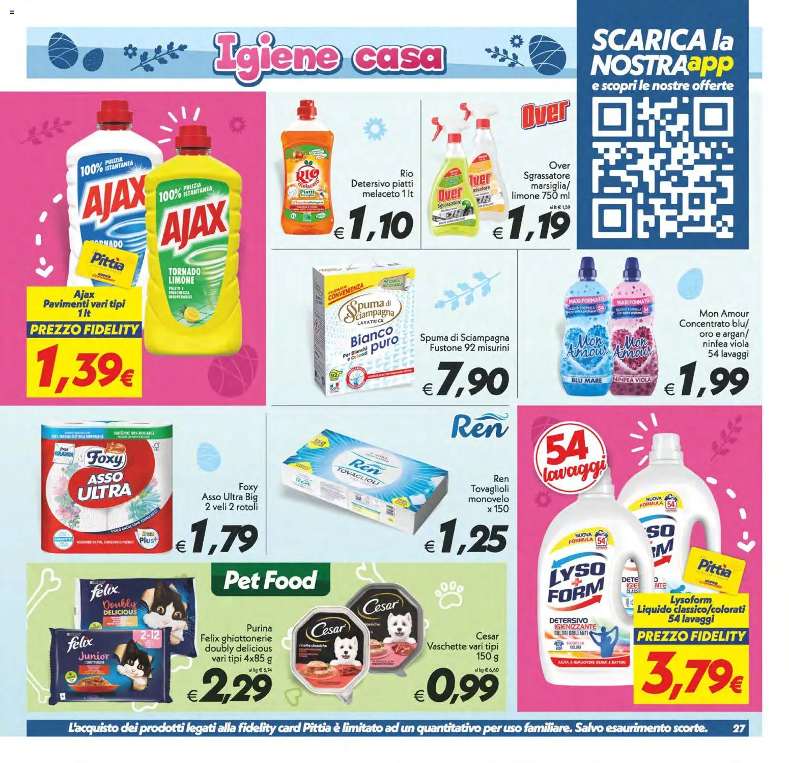 Volantino SuperConveniente del 27.03.2026 | Pagina: 27 | Prodotti: Sgrassatore, Lavatrice, Vaschette, Profumo