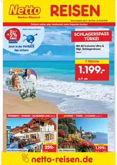 Netto Reisen Prospekt 	 ab 26.03.2026 gültig