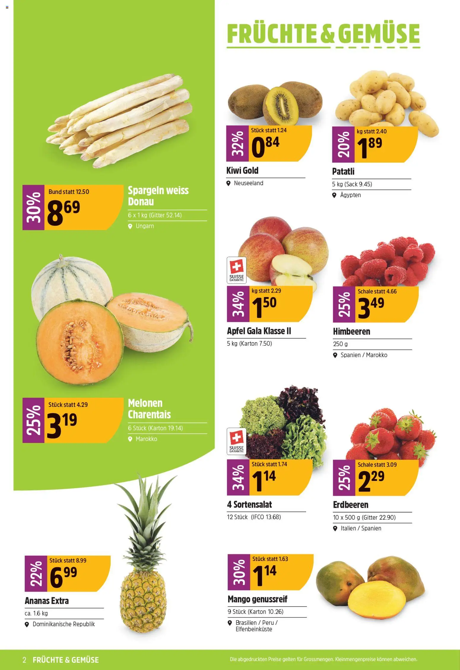 TopCC aktionen – gültig ab 27.04.2026 | Seite: 2 | Produkte: Gitter, Gemüse, Erdbeeren, Früchte