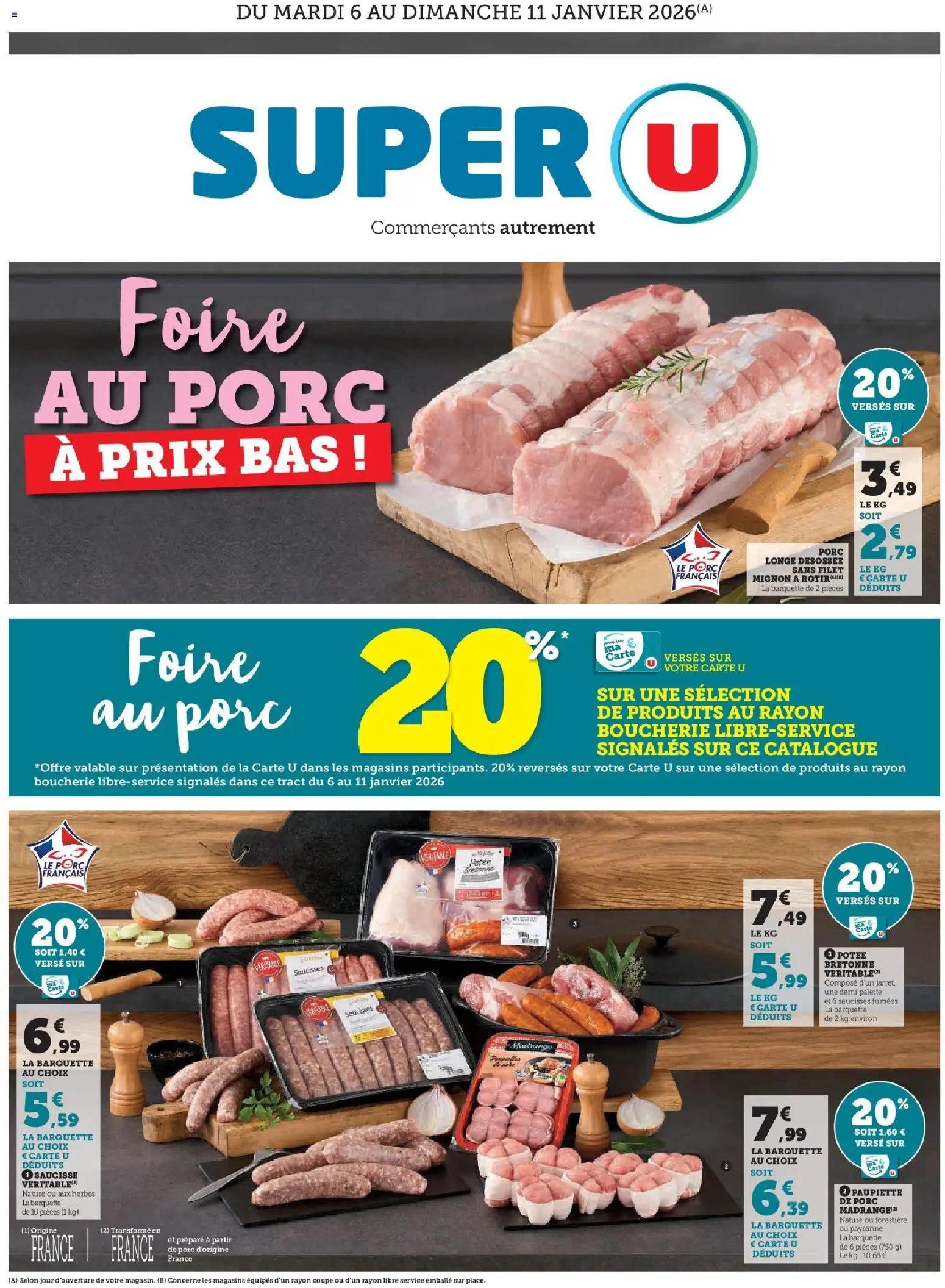 {H1} | Page: 1 | Produits: Saucisse, Porc, Foire au porc