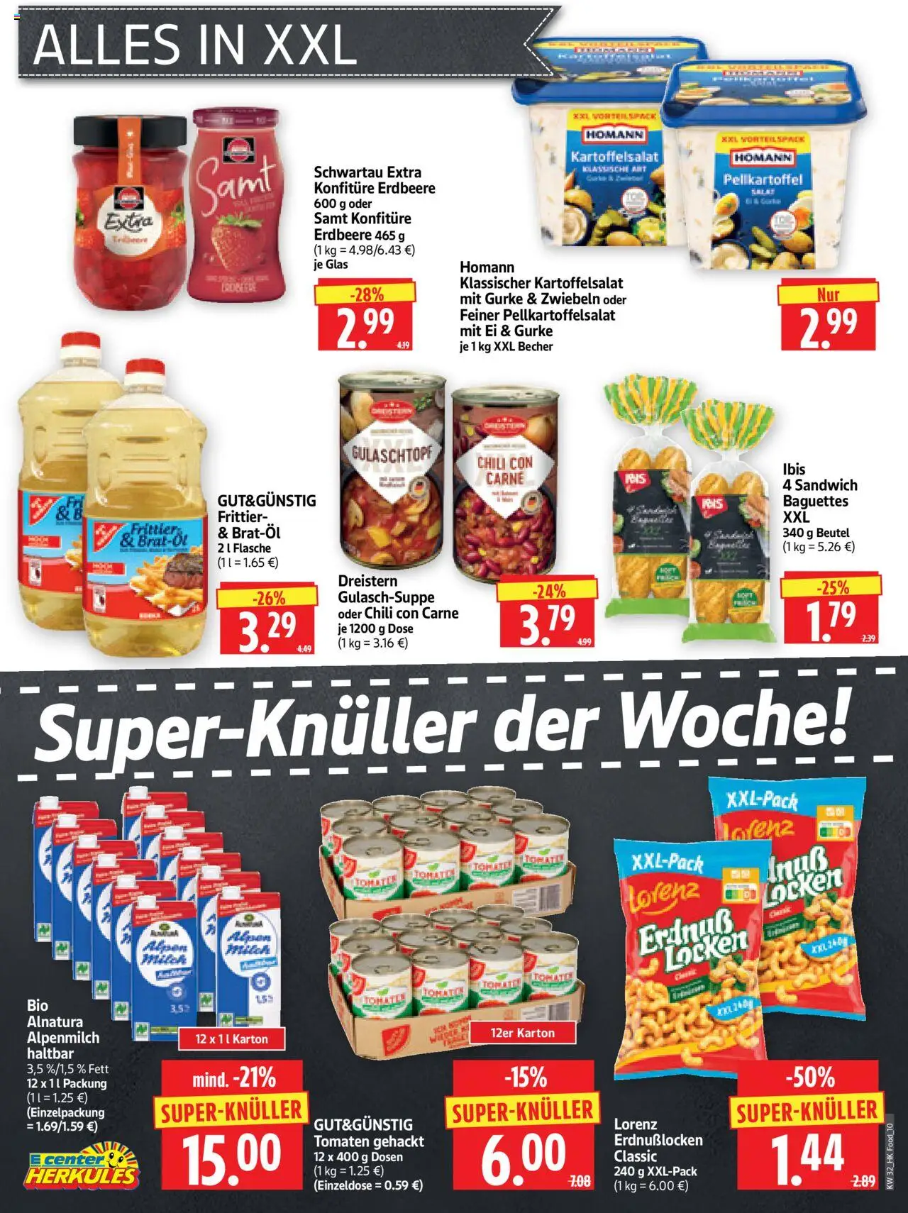 HERKULES Prospekt - gültig ab dem 04.08.2025 | Seite: 10 | Produkte: Tomaten, Zwiebeln, Chili, Schwartau extra