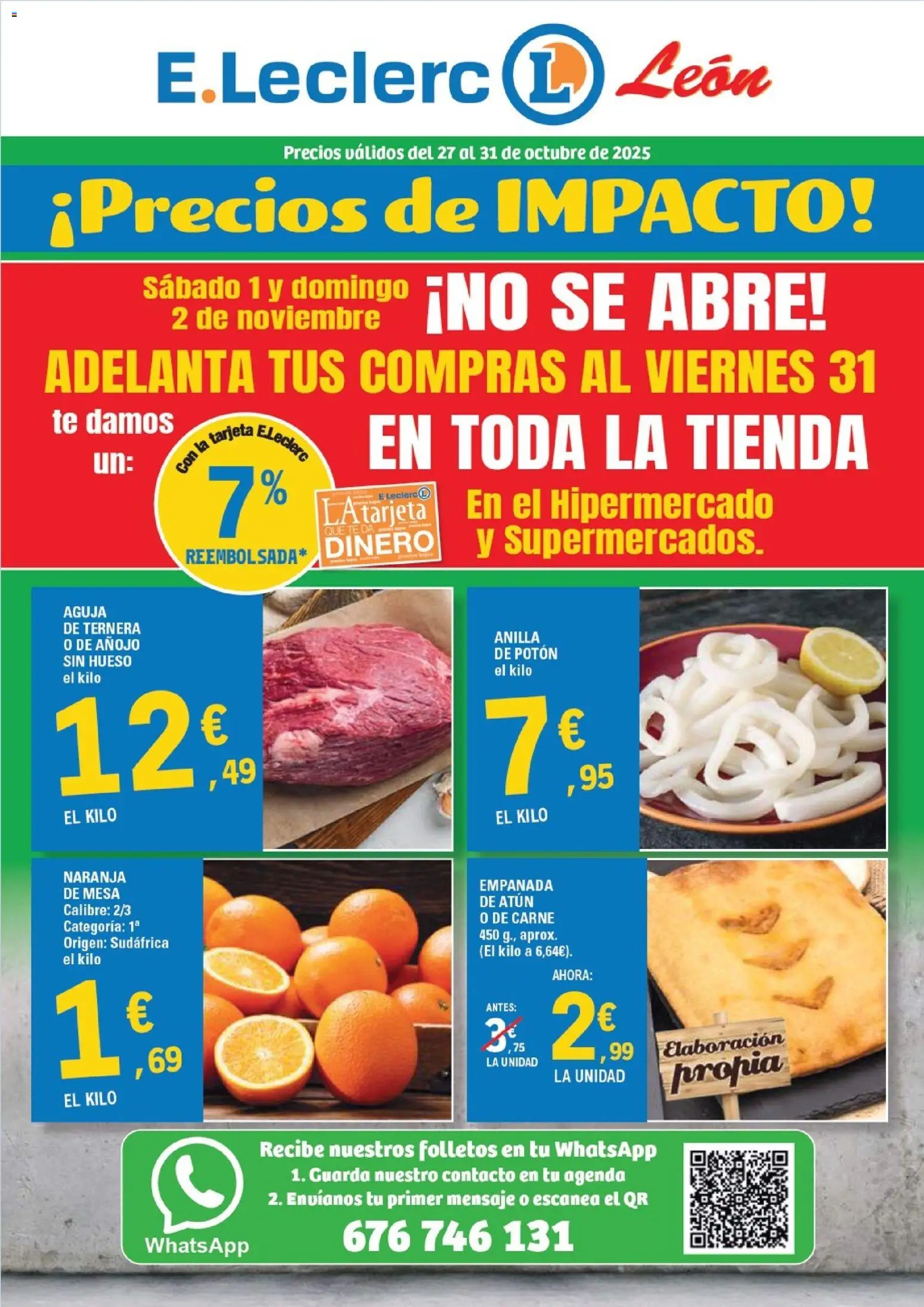 E.Leclerc folleto │ válido desde el 27.10.2025 | Página: 1 | Productos: Té, Mesa