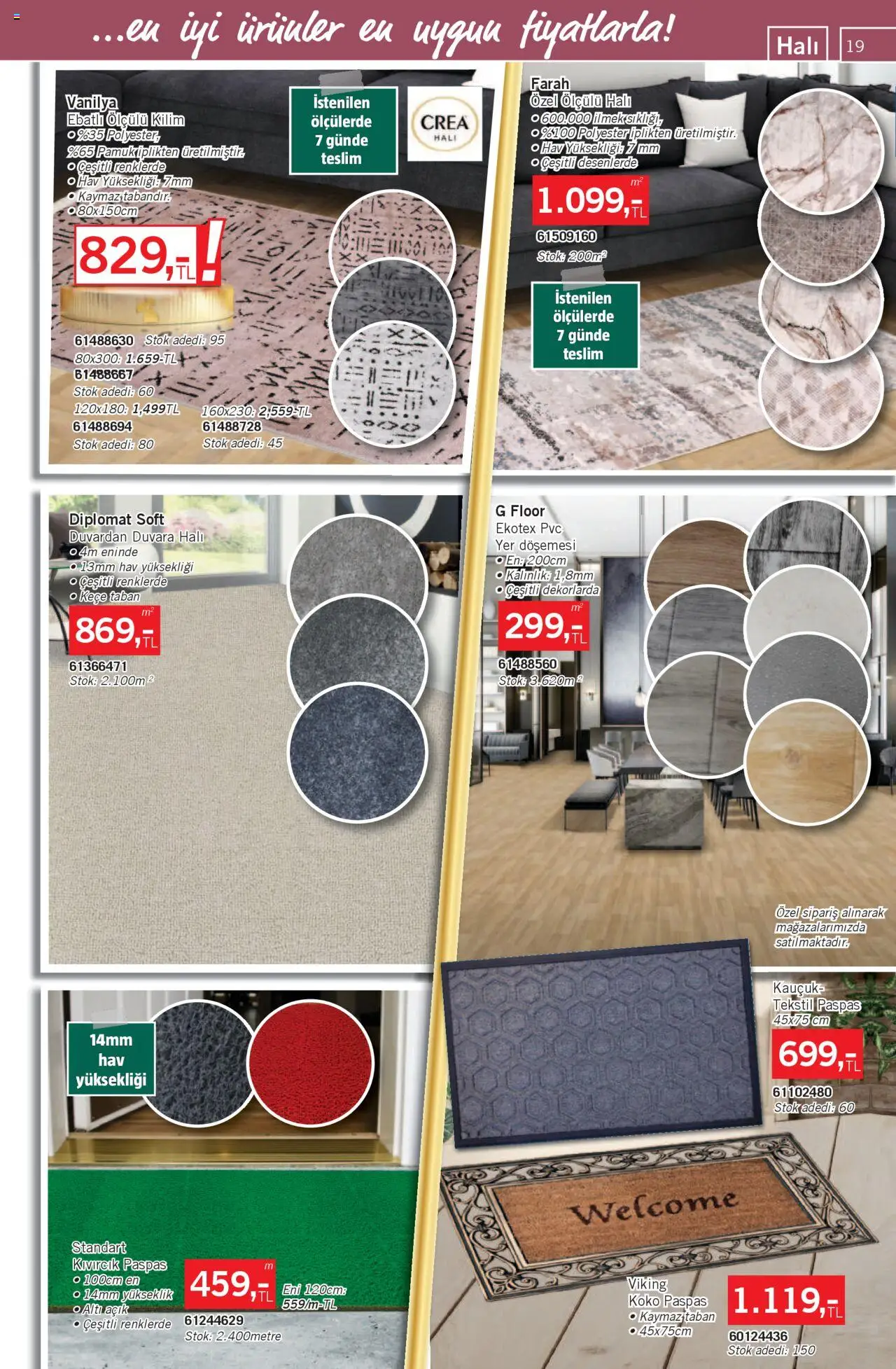 Bauhaus Katalog - 03.10.2025 tarihinden itibaren geçerlidir | Sayfa: 19 | Ürünler: Halı, Paspas