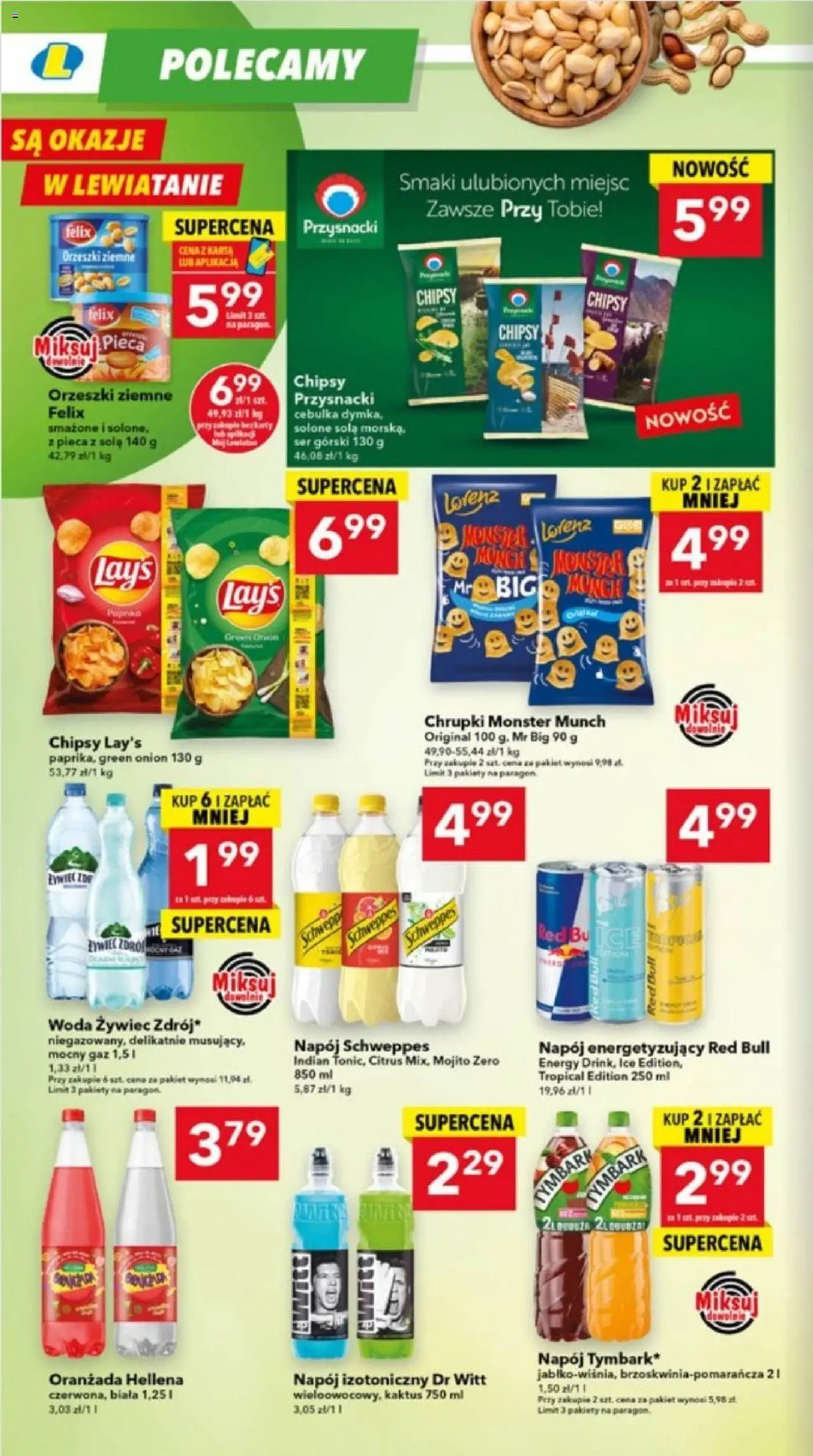 Lewiatan gazetka - Ostrów Wielkopolski od 13.08.2025 | Strona: 6 | Produkty: Karta, Chipsy, Red bull, Ser