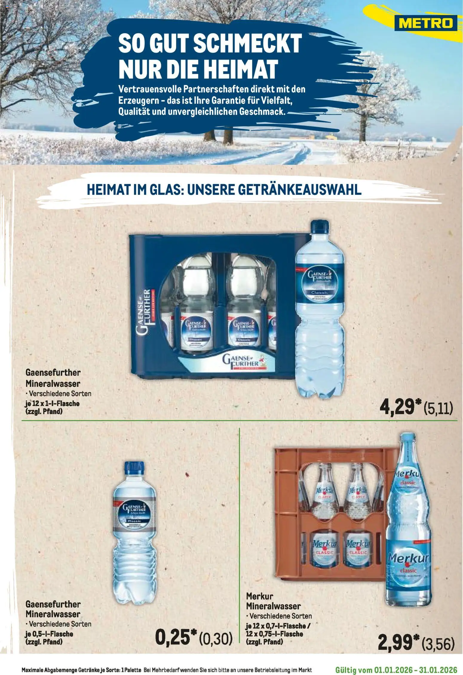 Metro  Regionaler Flyer – gültig ab 01.01.2026 | Seite: 97 | Produkte: Mineralwasser